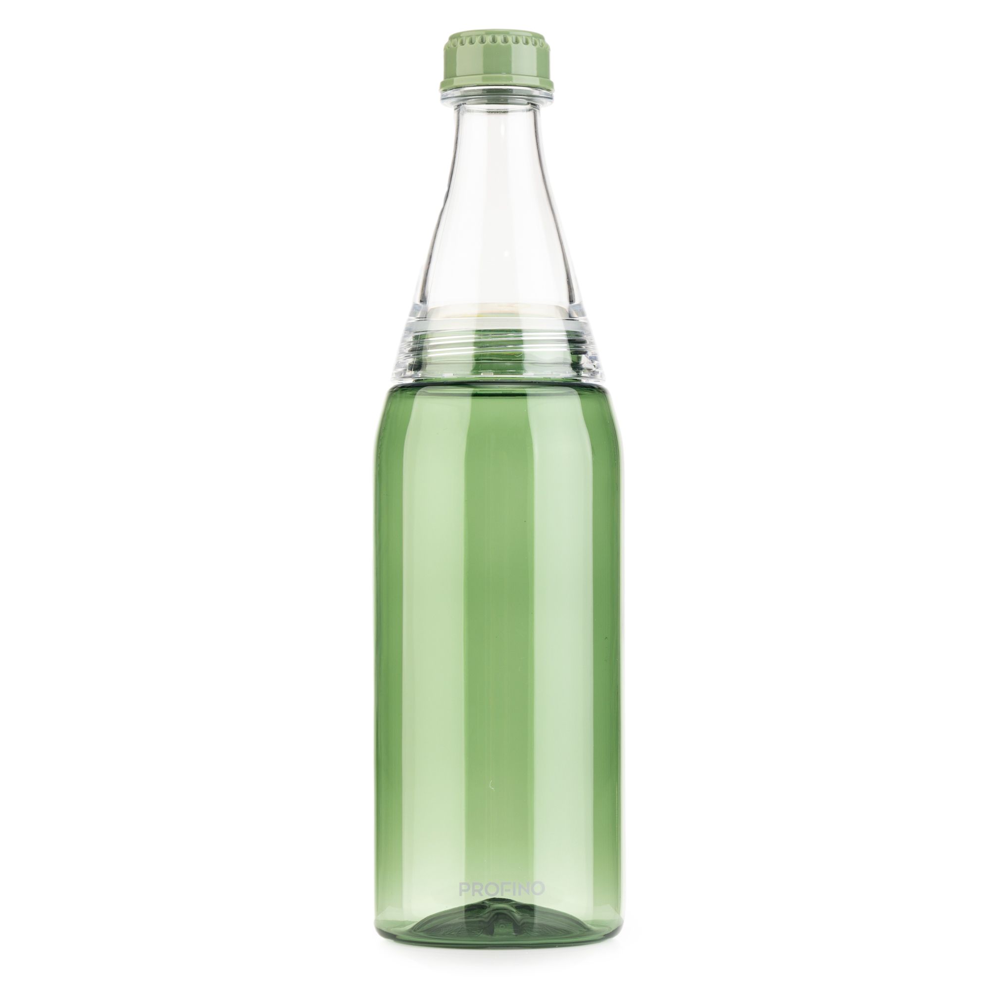 PROFINO Trinkflasche Glasflaschenoptik Volumen 750ml Drehverschlussdeckel