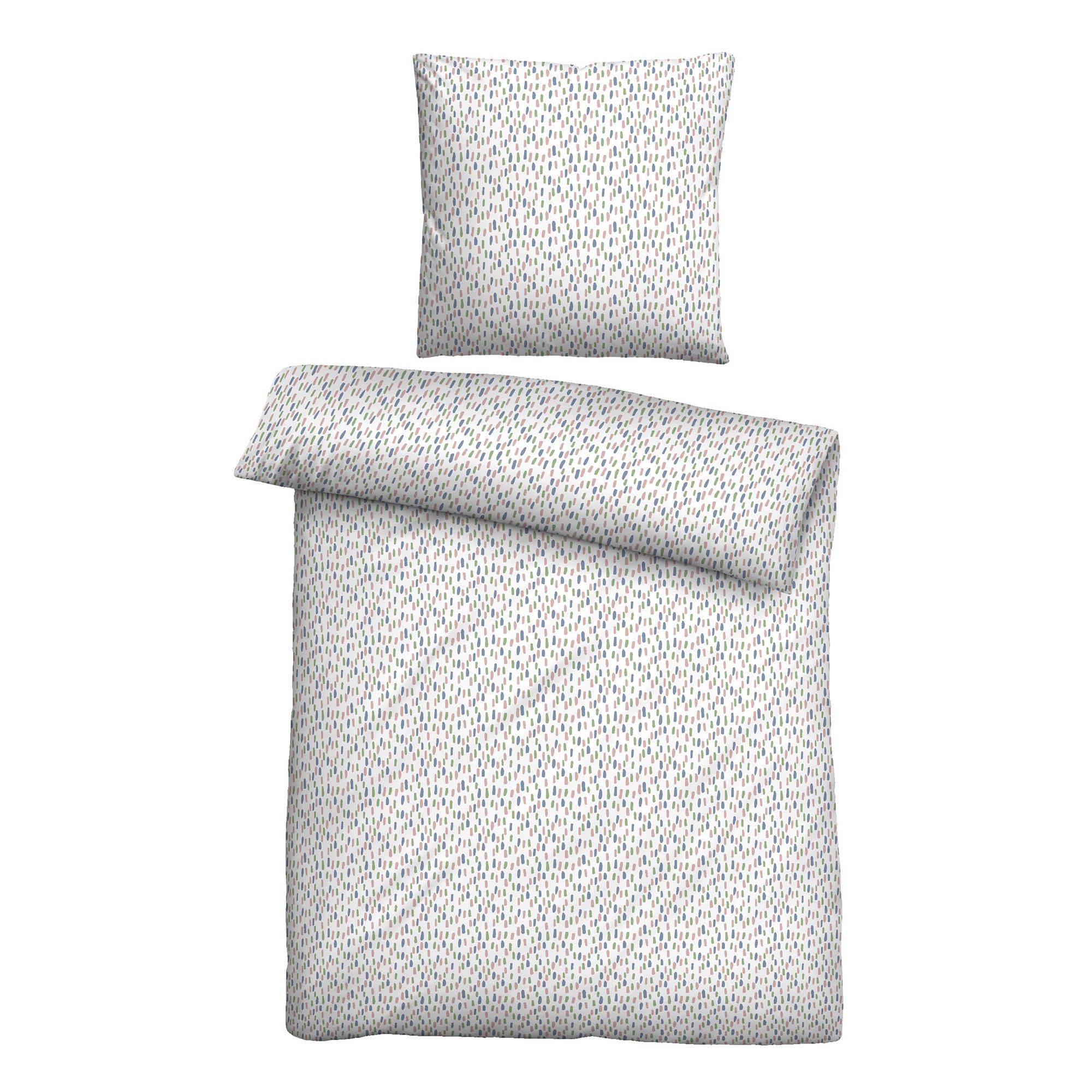 Castell® Bettwäsche Tupfer Baumwoll Renforcé Einzelbett, 2tlg.