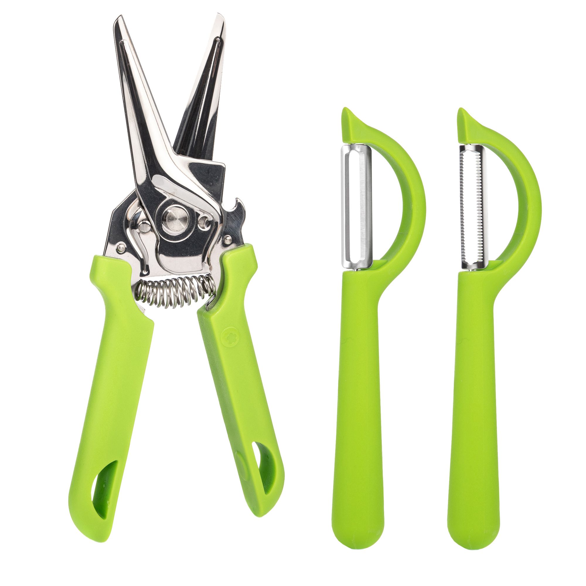 KOCHBLUME® Schäler- & Scheren-Set 2 Schäler & Allzweckschere