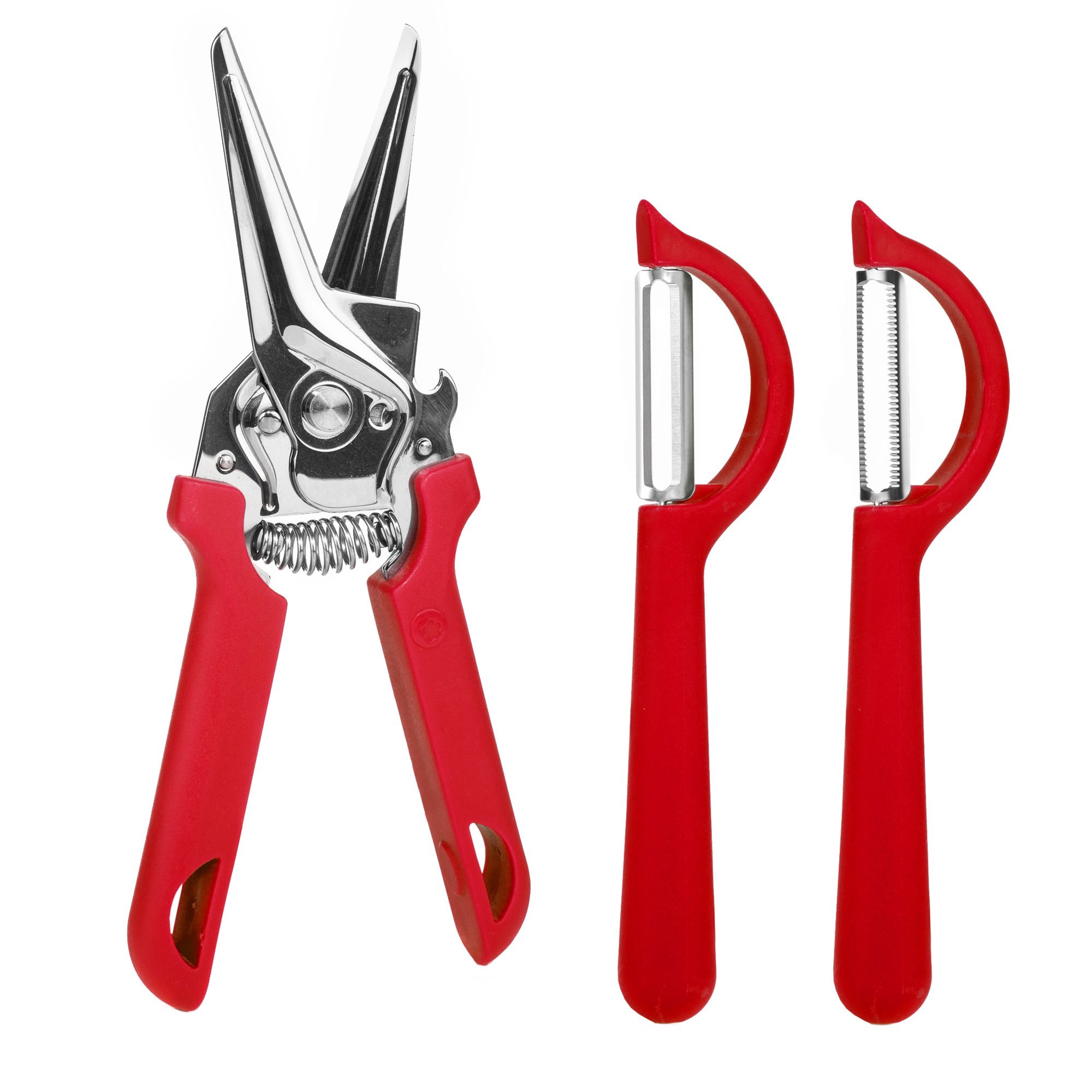 KOCHBLUME® Schäler- & Scheren-Set 2 Schäler & Allzweckschere