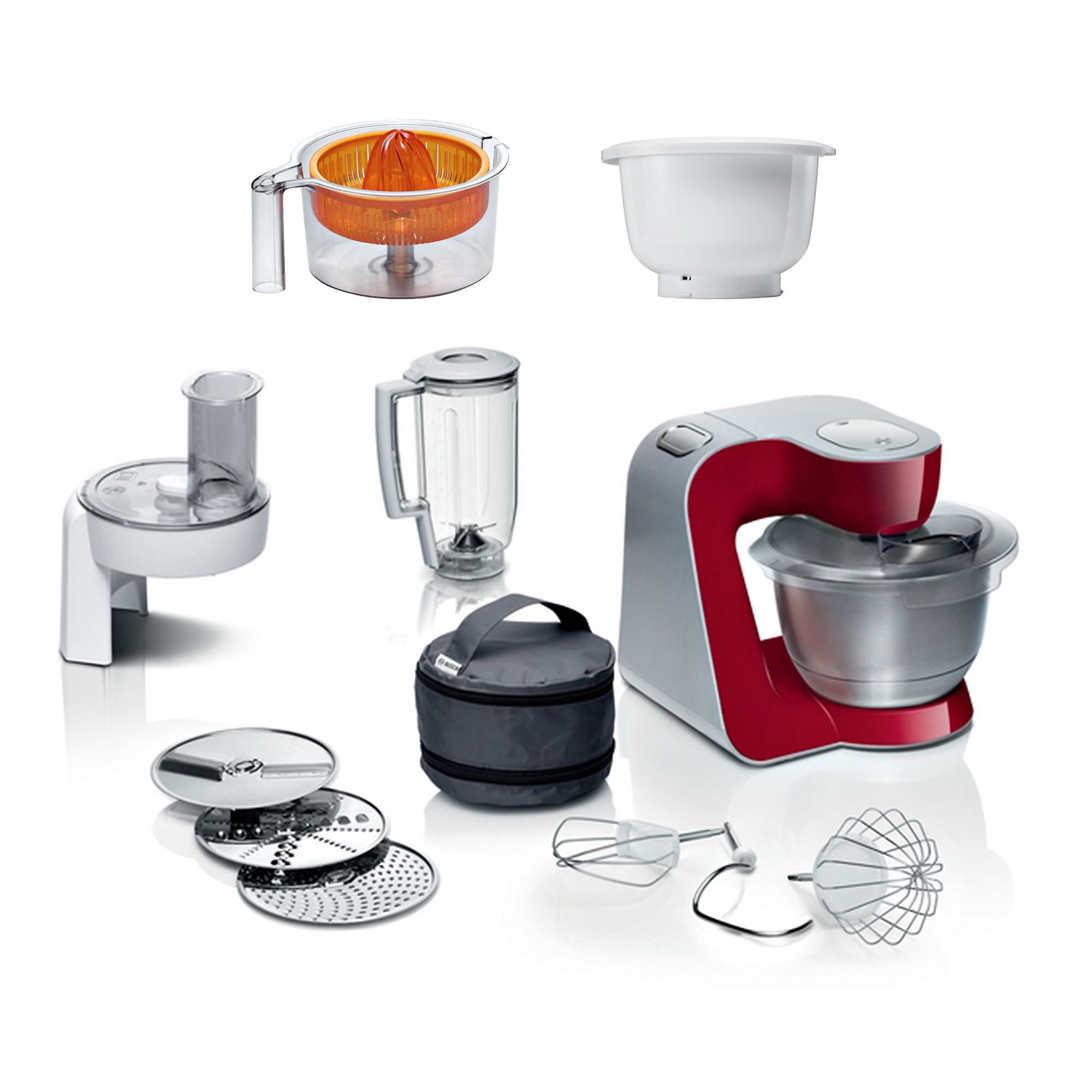 BOSCH Serie 4, MUM5 Bundle Küchenmaschine inkl. Rührschüssel & Zitruspresse 3,9L Volumen