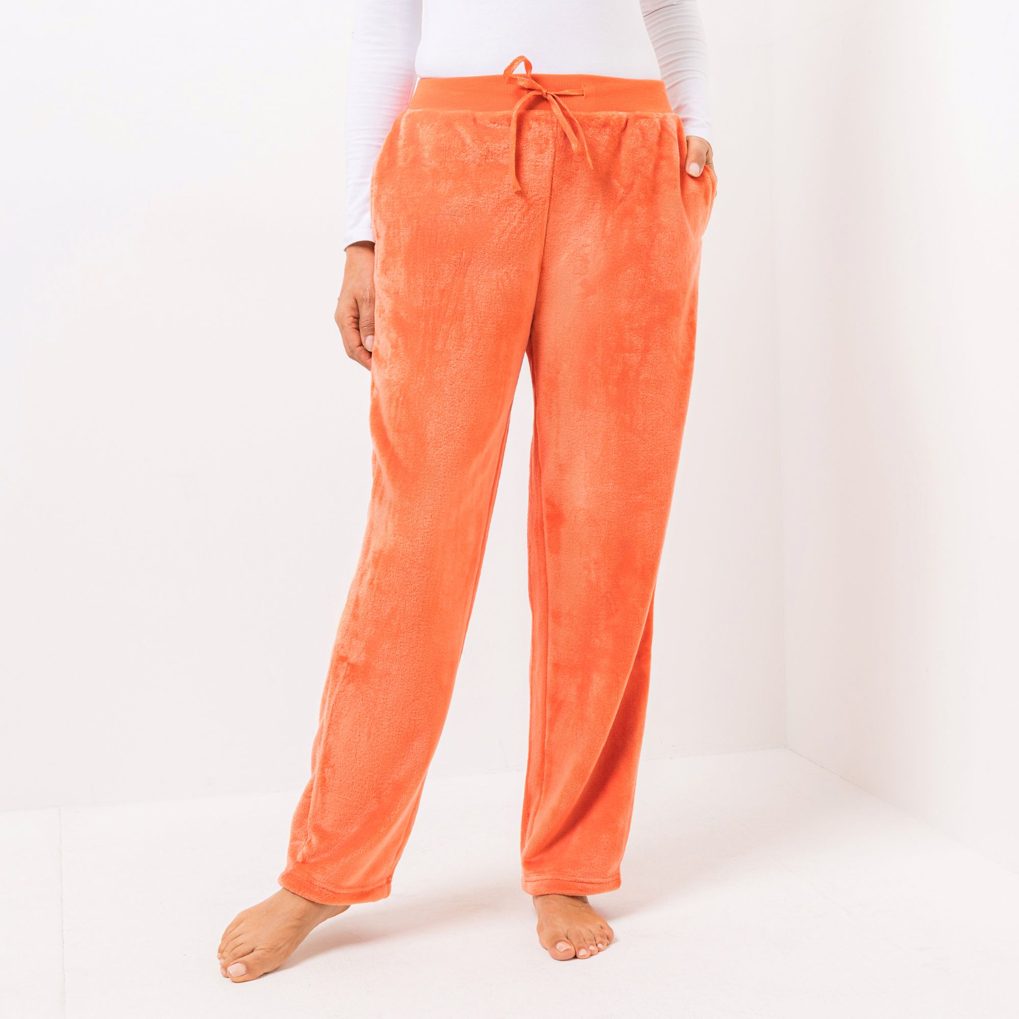 MONT CHALET Damen-Hose uni Mikrofaser Chinchilla Taschen