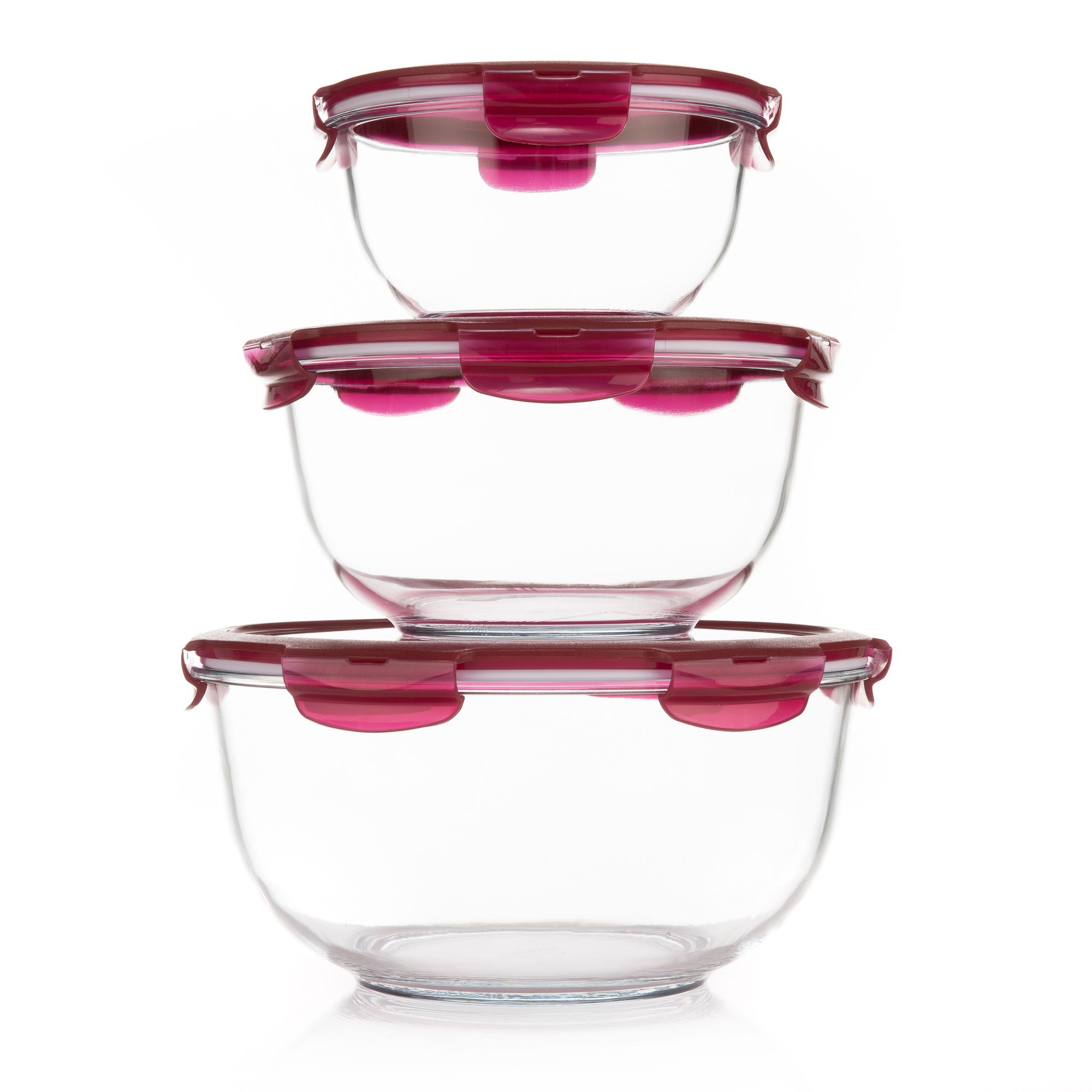 B-Ware LocknLock 3 Frischhaltedosen Borosilikatglas 1,1-4,4l