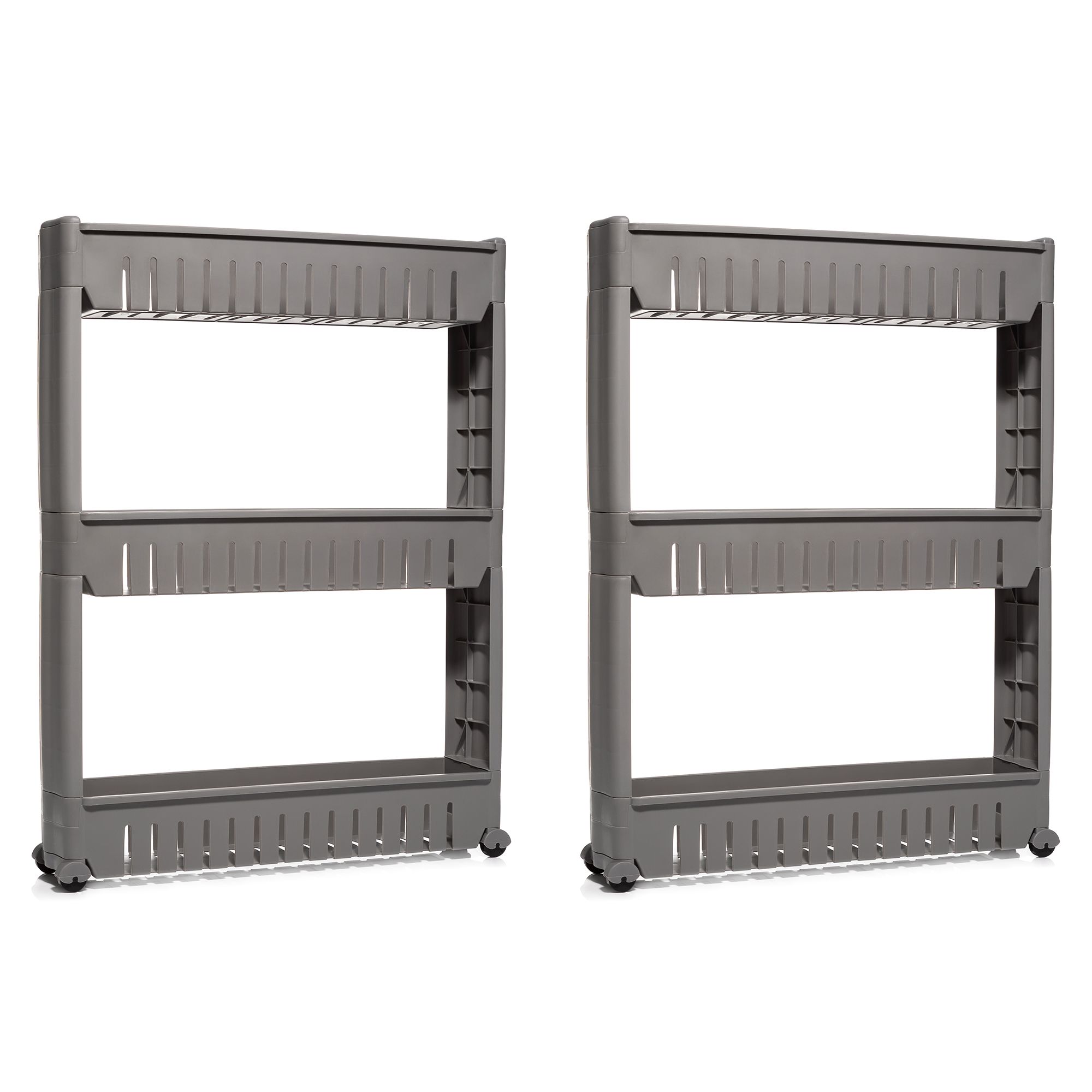 ONE TOUCH Nischen- Allzweckregale mit 3 Ebenen 2 Stück