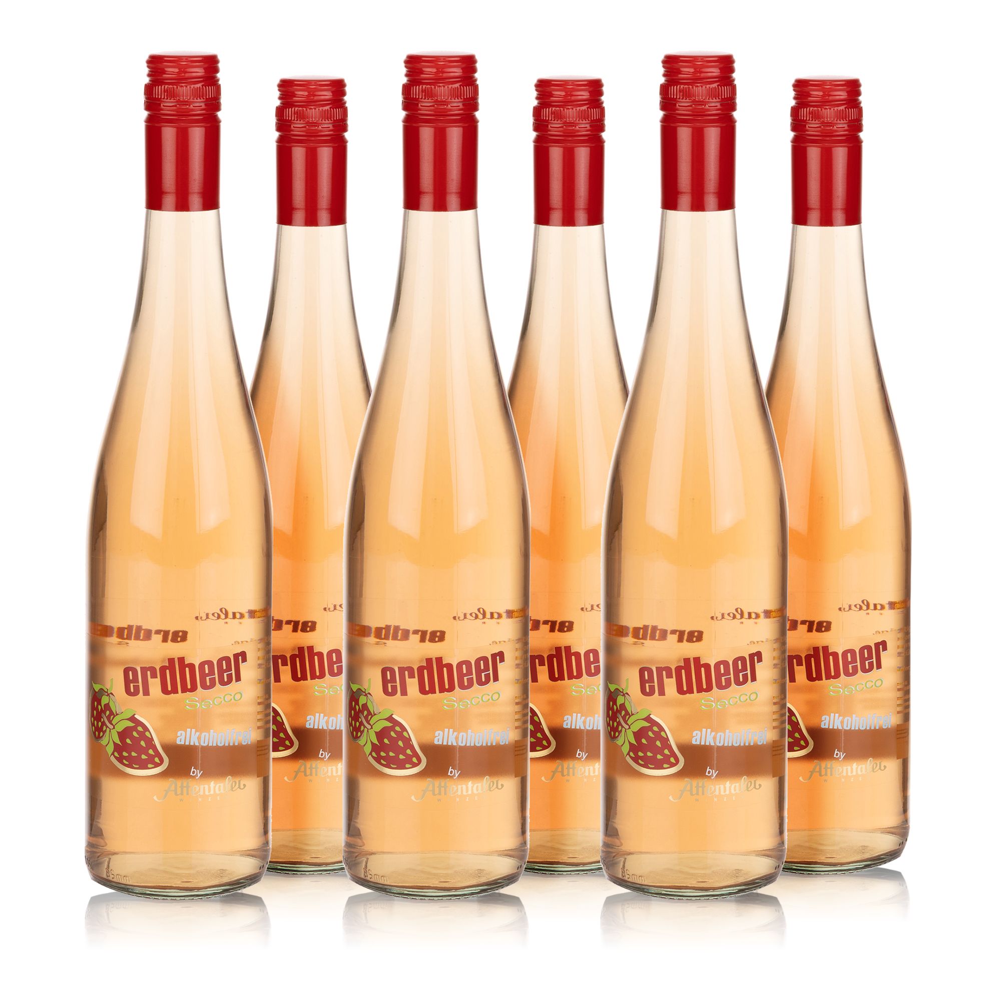 AFFENTALER WEIN Erdbeer Secco mit/ohne Alkohol 6 Flaschen à 0,75l exklusiv bei QVC