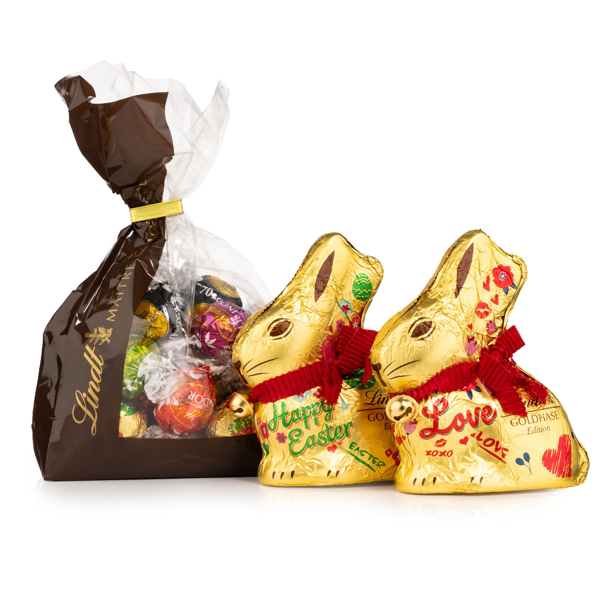 LINDT Botschaft der Freude Mischbeutel 7 versch. Sorten Inhalt 544g, 33 Stk.