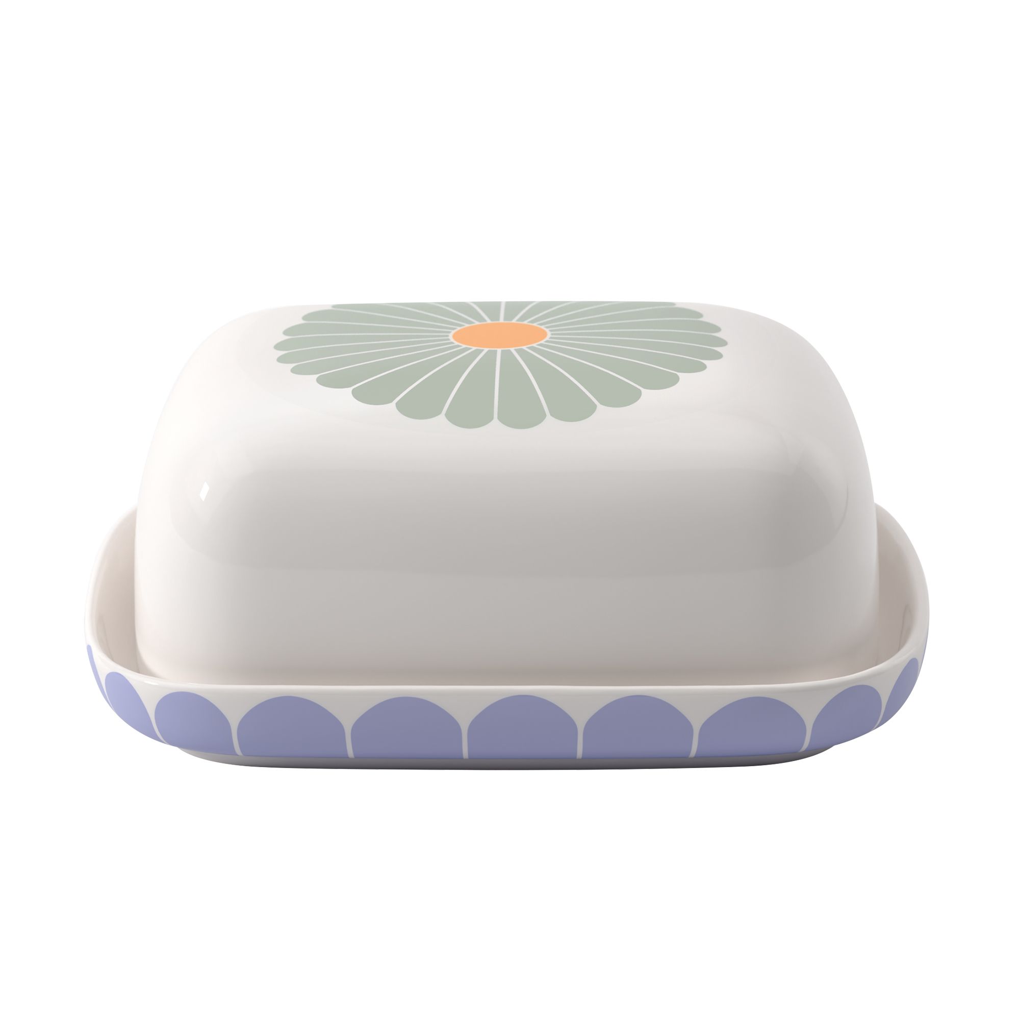 VILLEROY & BOCH Fleur Couleur Butterdose mit buntem Blumenmuster 15x12,5x6,5 cm