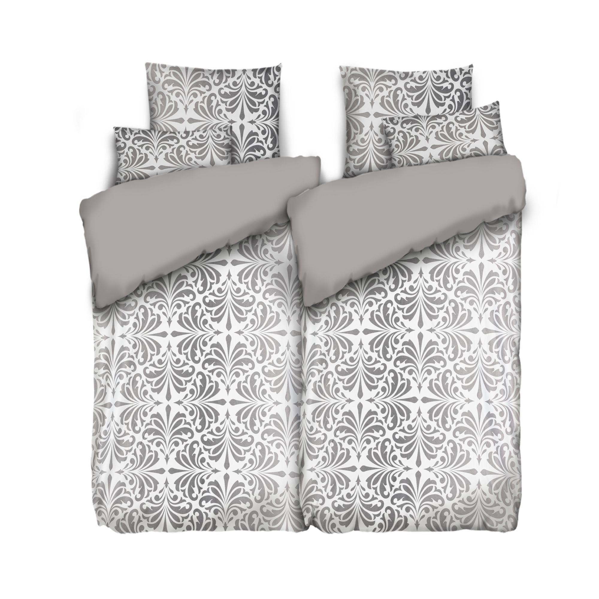 WINTERENGEL Wendebettwäsche Ornament/Farbverlauf Mikrofaser Flanell Doppelbett, 6tlg.