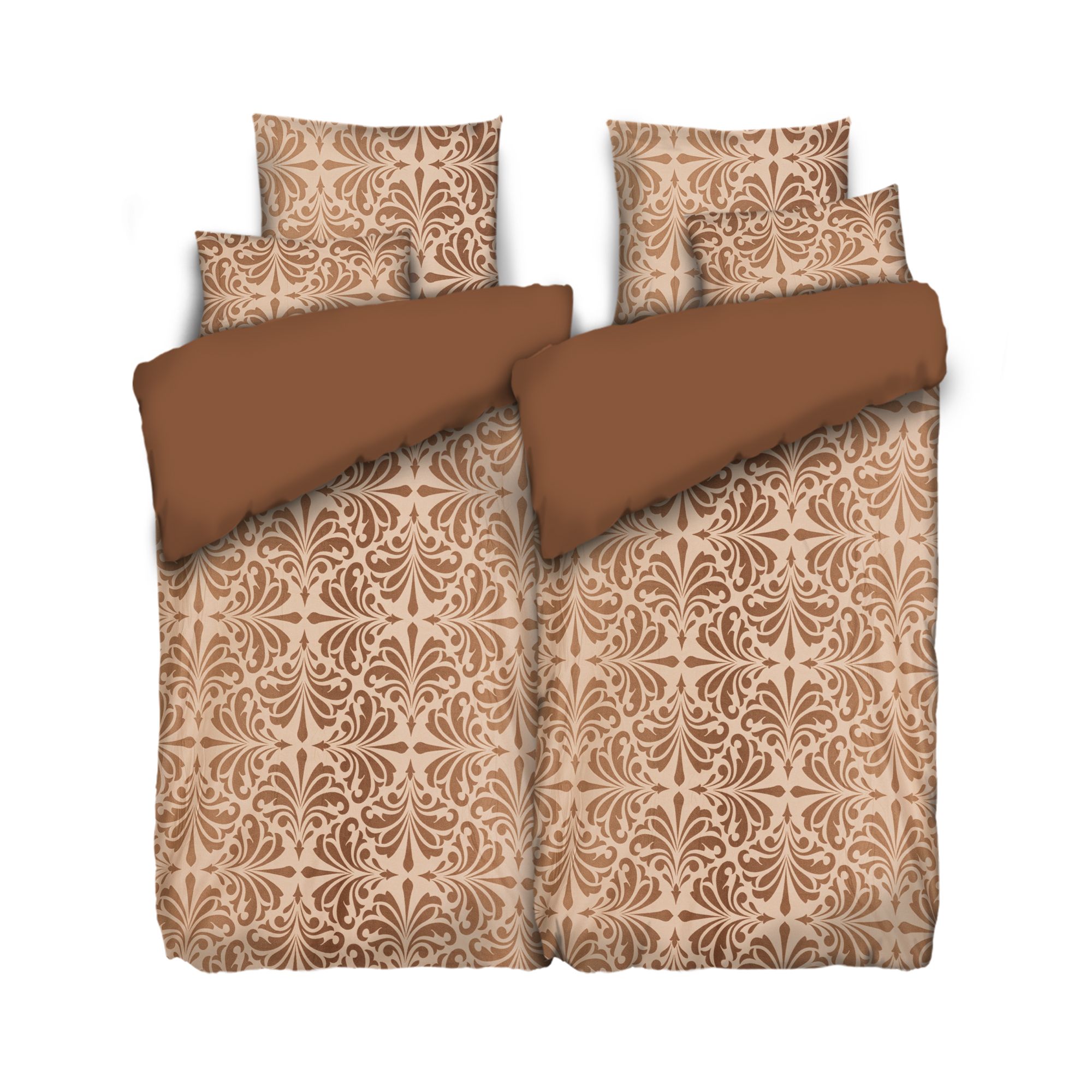 WINTERENGEL Wendebettwäsche Ornament/Farbverlauf Mikrofaser Flanell Doppelbett, 6tlg.