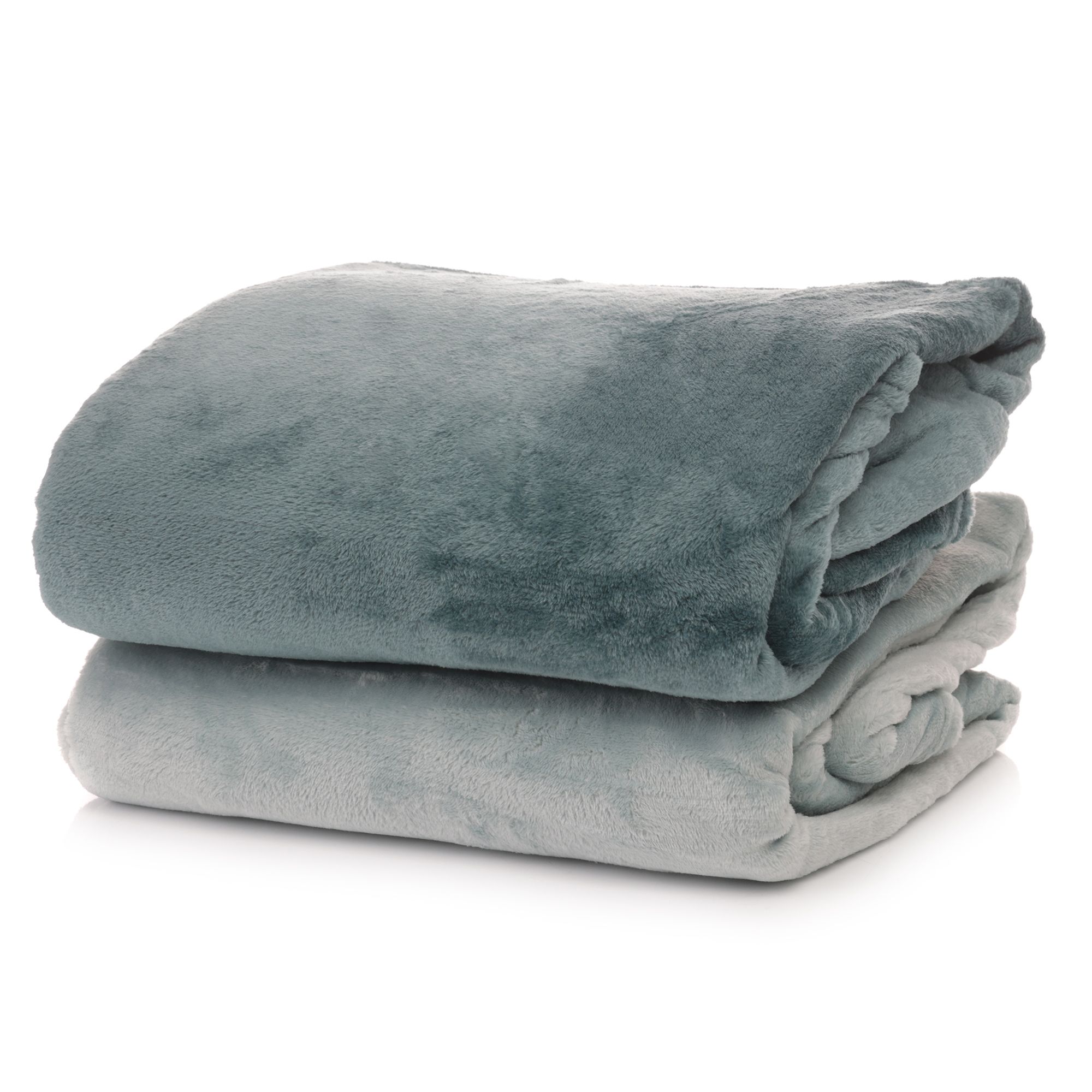 MONT CHALET 2 Heimdecken 2-farbig, uni Mikrofaser Chinchilla ca. 150x200cm