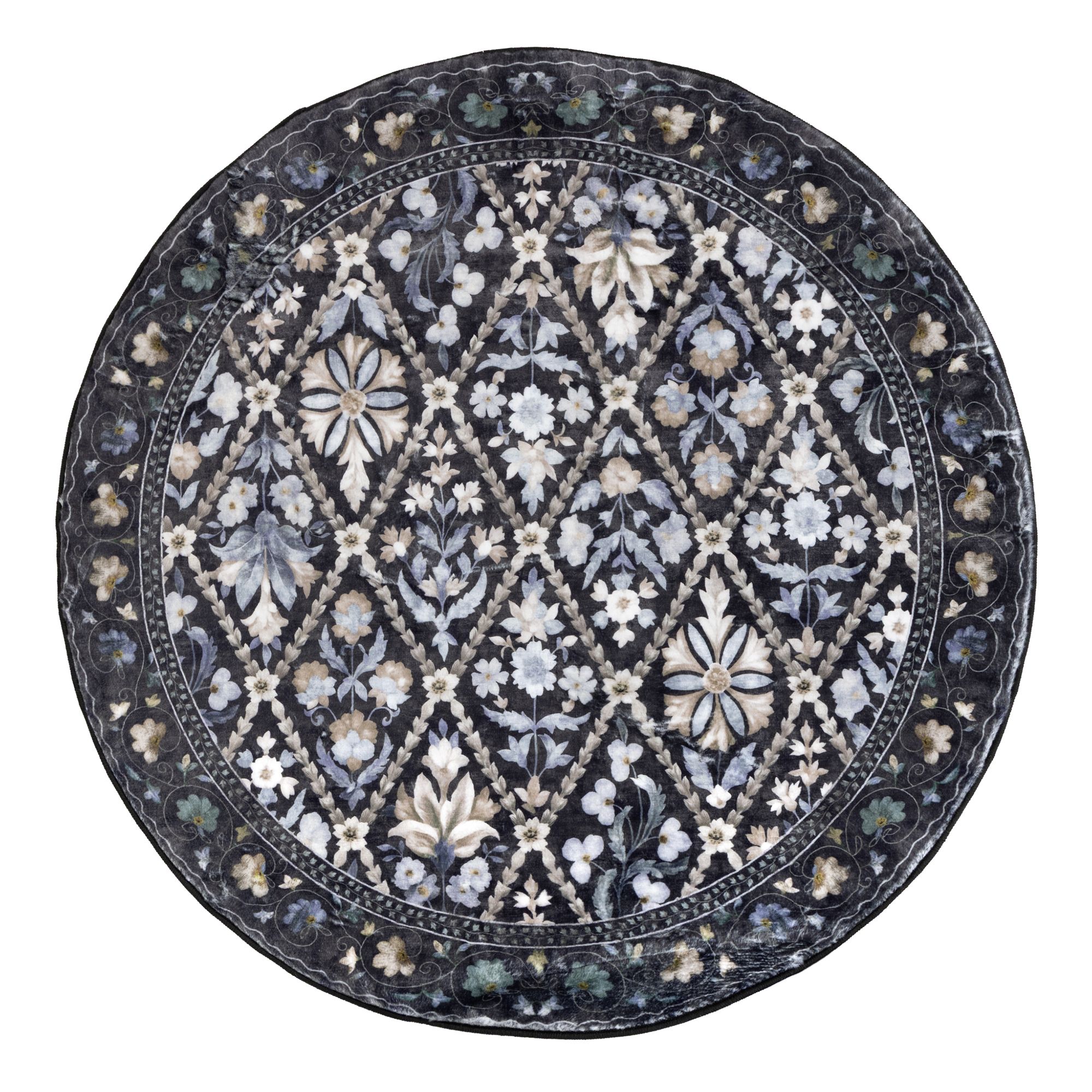 CASA FONDO 1 runder Teppich Digitaldruck Kunstfell HeiQ-Ausrüstung