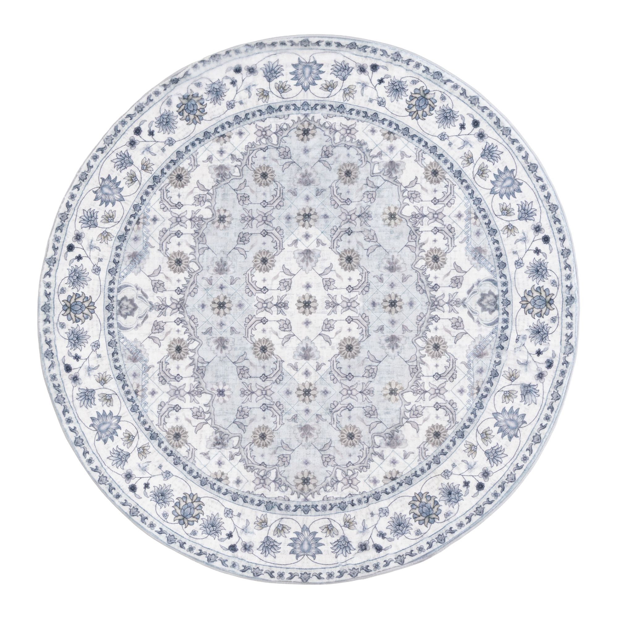 CASA FONDO 1 runder Teppich Digitaldruck Kunstfell HeiQ-Ausrüstung