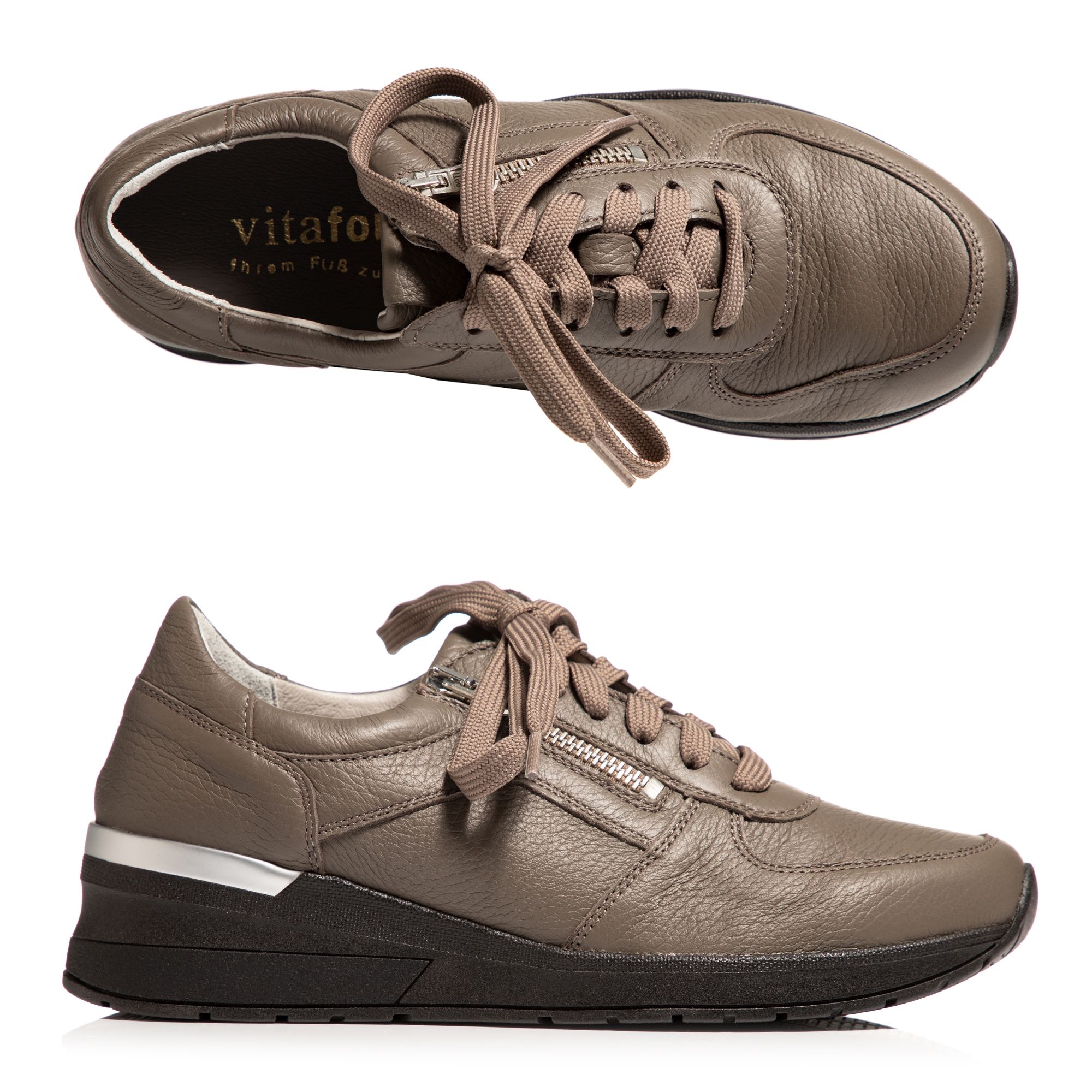 B-Ware VITAFORM Damen-Sneaker Hirschleder Reißverschluss