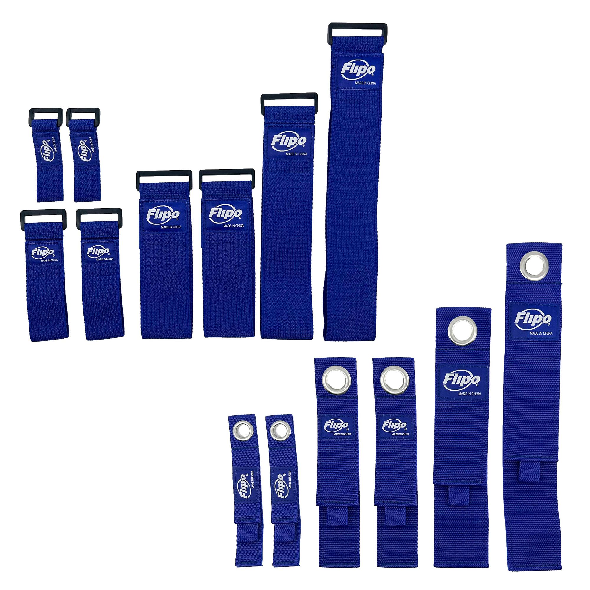 FLIPO® Strapazierfähige Aufbewahrungsgurte verschiedene Größen 14tlg.