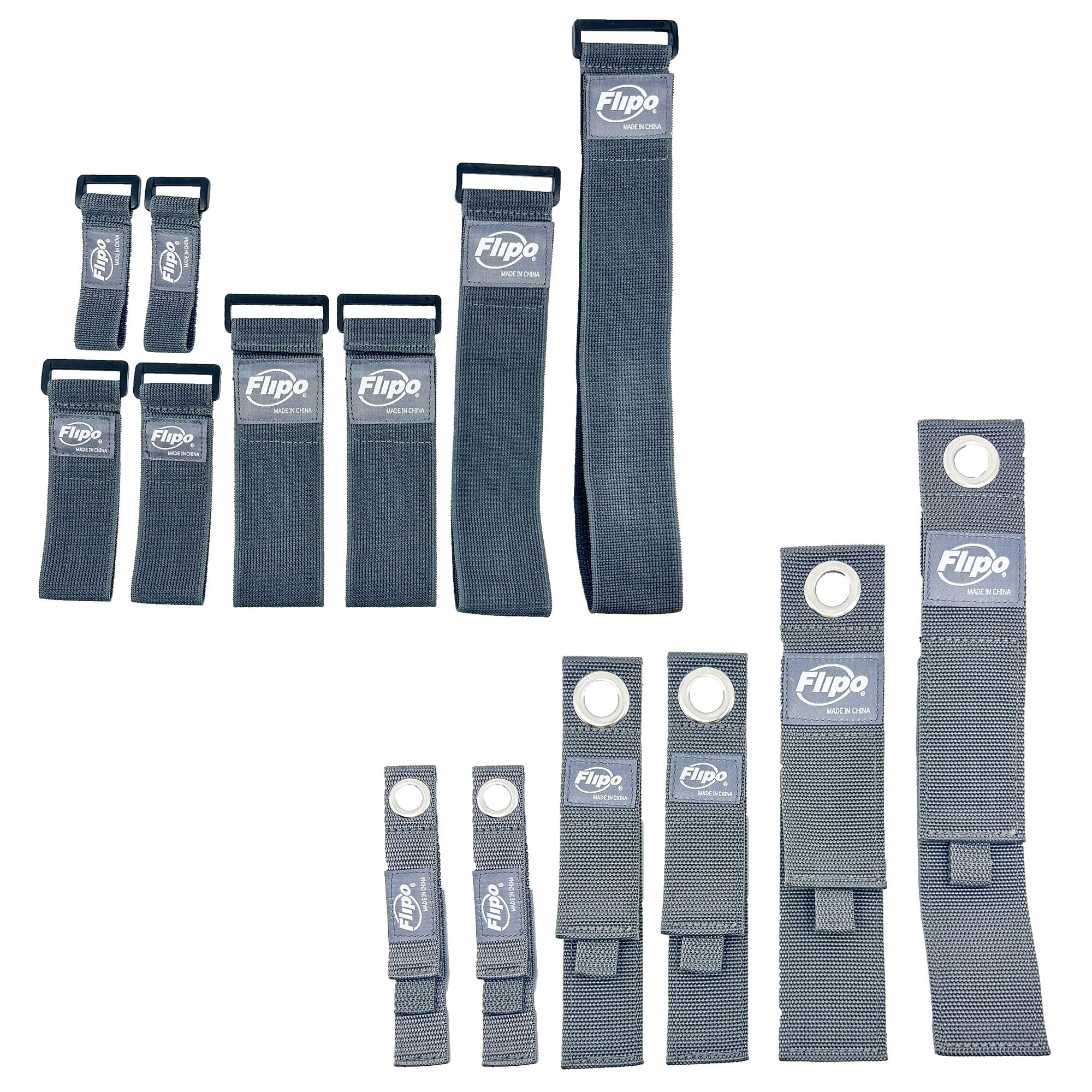 FLIPO® Strapazierfähige Aufbewahrungsgurte verschiedene Größen 14tlg.
