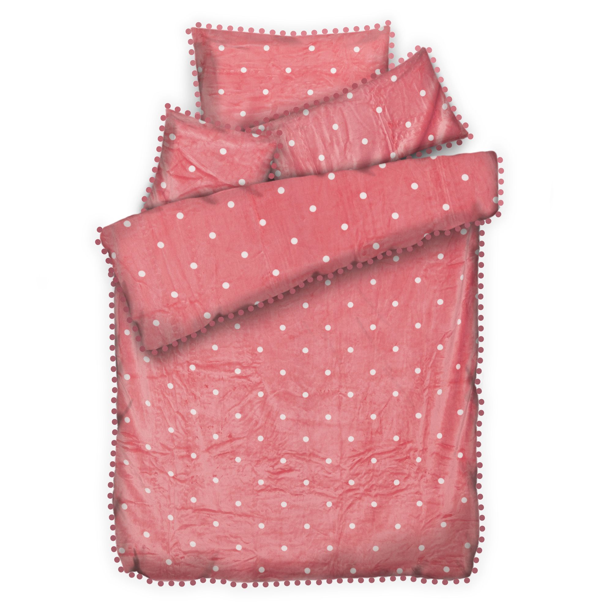 MONT CHALET Bettwäsche Pompons Mikrofaser Chinchilla Einzelbett, 4tlg.
