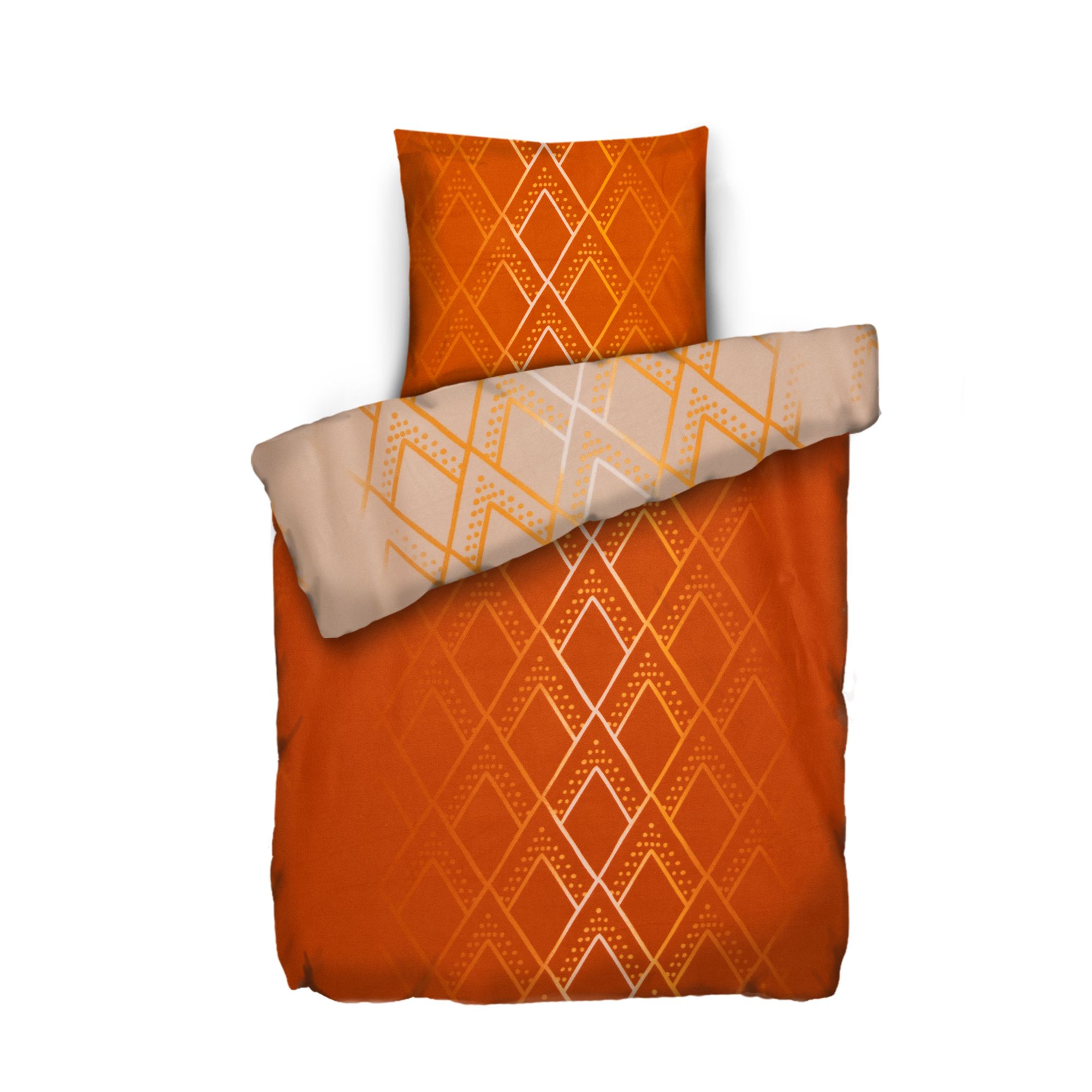 WINTERENGEL Wendebettwäsche Rauten Mikrofaser Flanell Einzelbett, 2tlg.