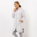 MONT CHALET Damen Oversize-Jacke aufgesetzte Taschen Schäfchenfell Kapuze