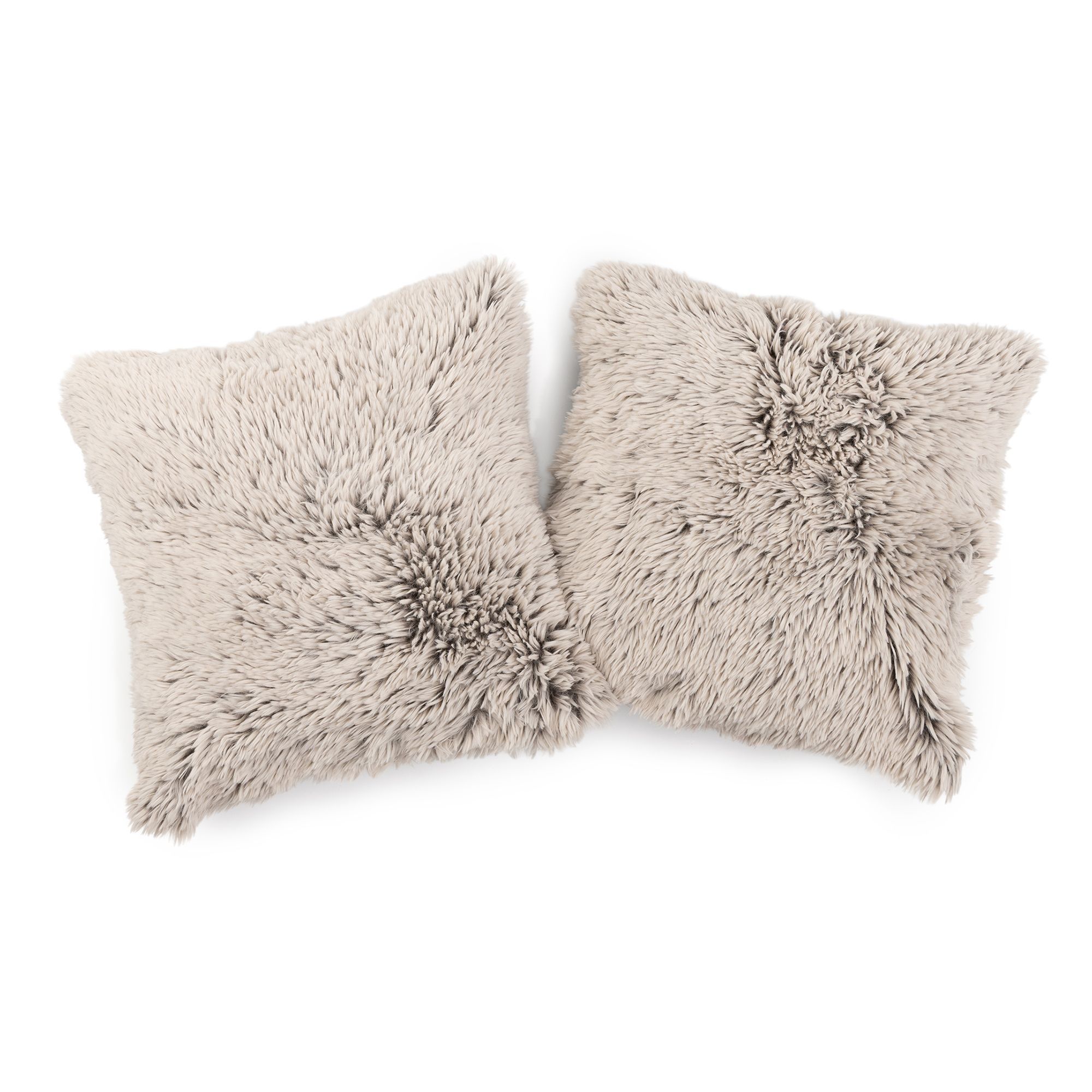 MONT CHALET 2 Kissenhüllen Hochflor extra soft Mikrofaser Plüsch waschbar, 50x50cm