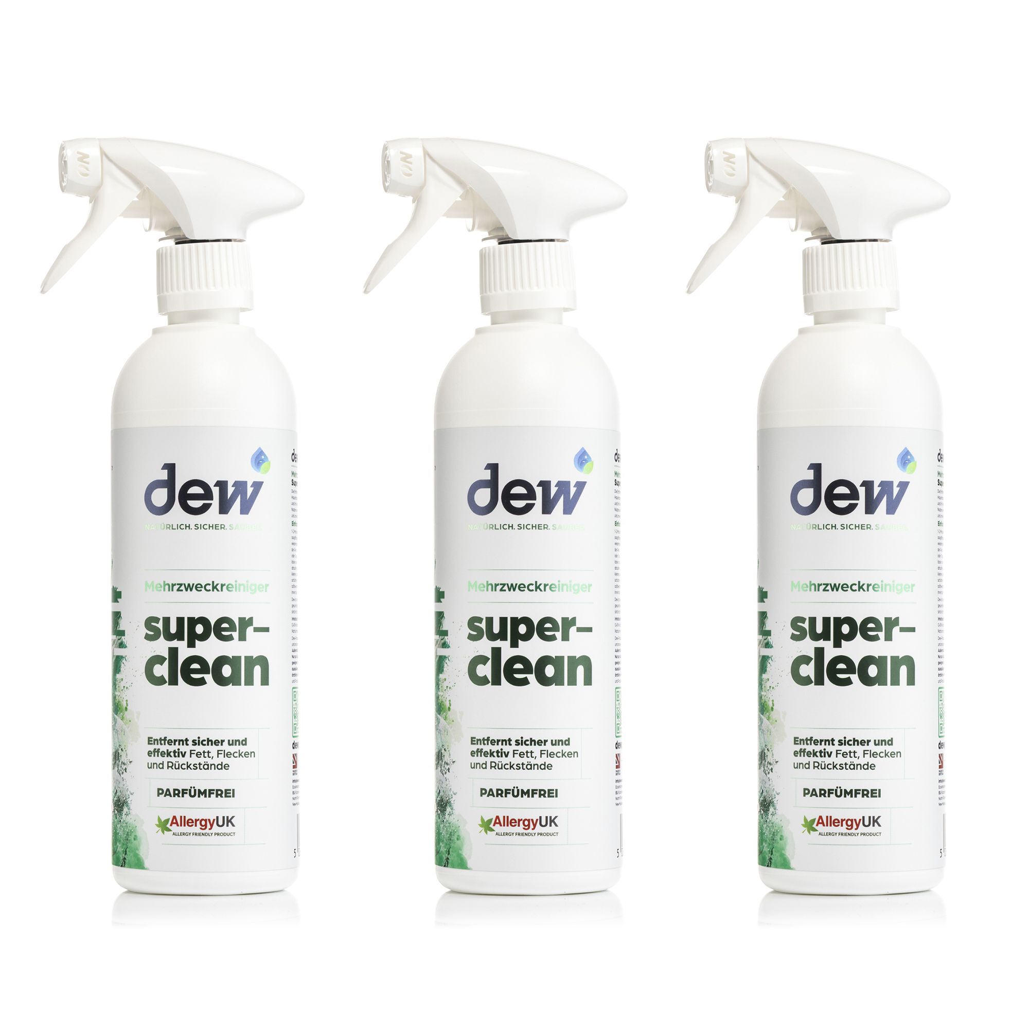 DEW Mehrzweckreiniger entfernt Fette, Flecken & Rückstände 3x 500ml
