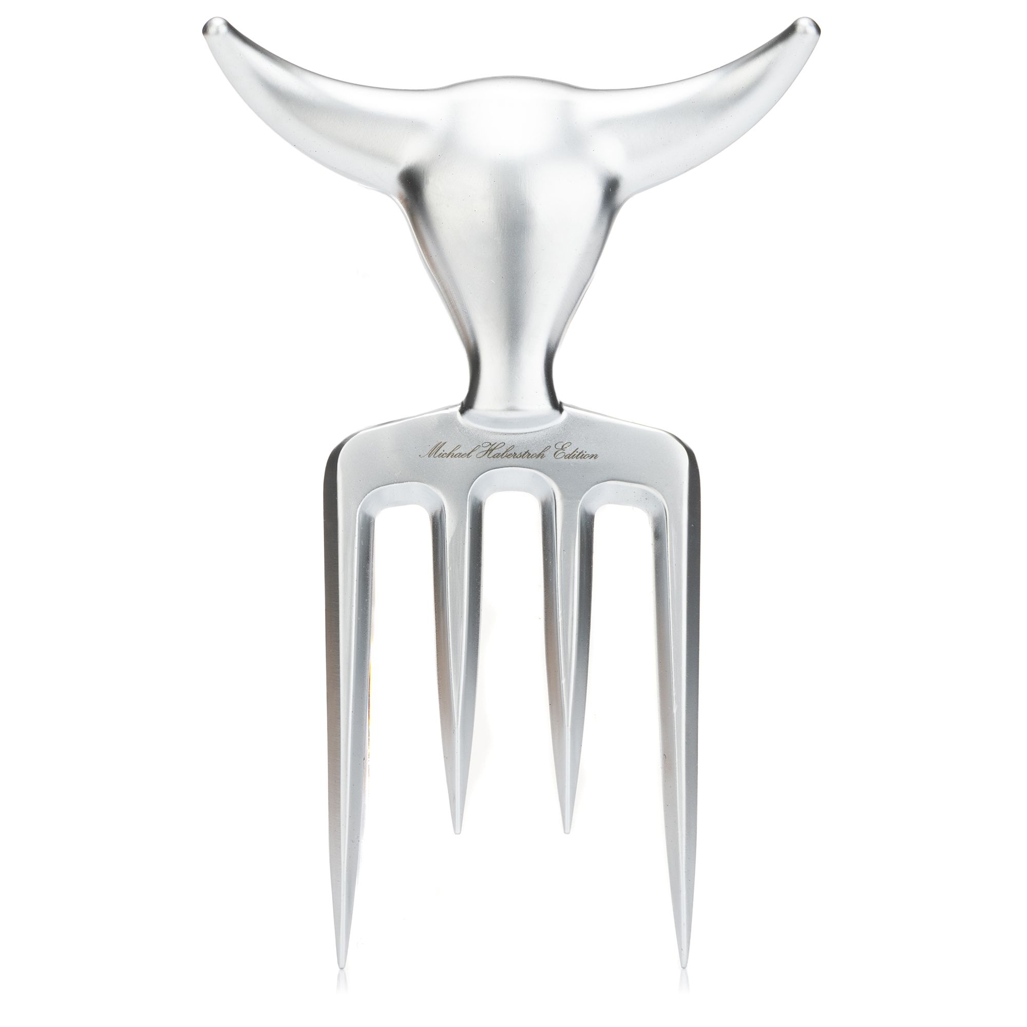  Michael Haberstroh Collection Bull Fork Fleischgabel massiv 390g Metall verchromt spülmaschinengeeignet