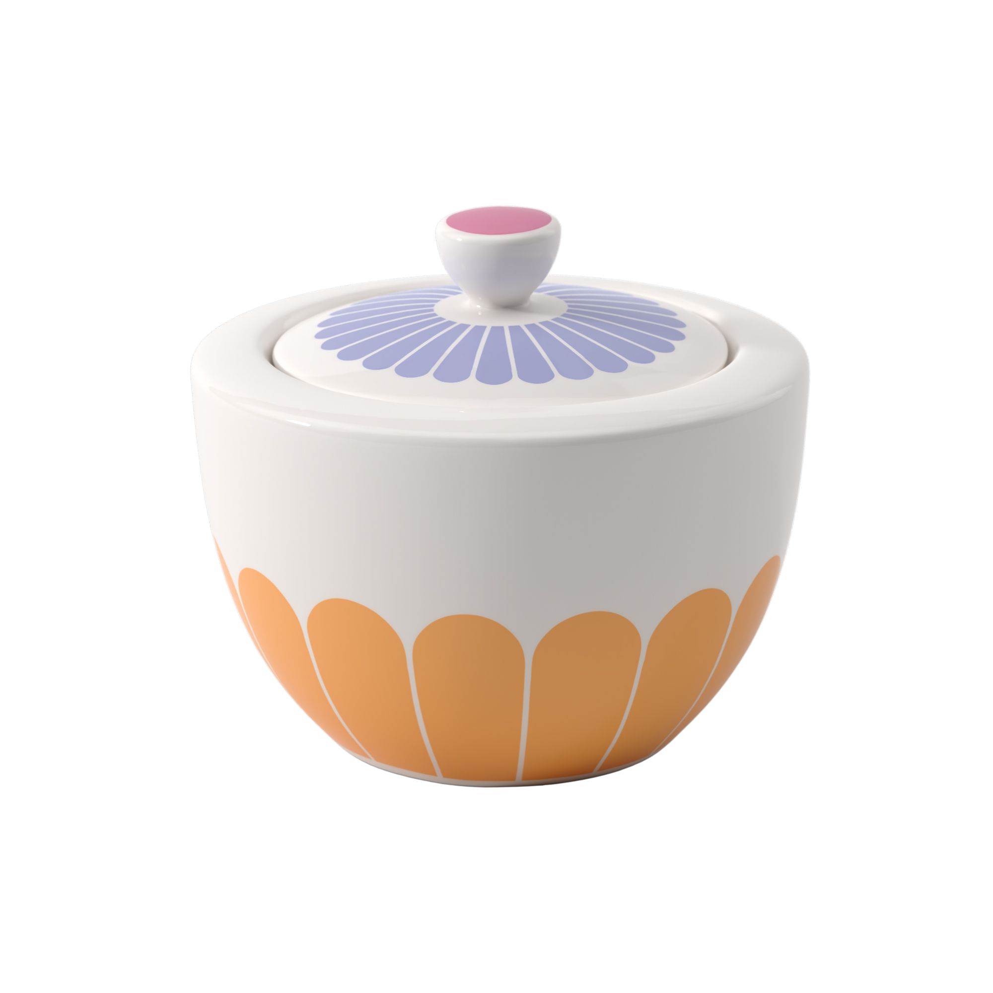 VILLEROY & BOCH Fleur Couleur Zuckerdose mit buntem Blumenmuster 10x10 cm