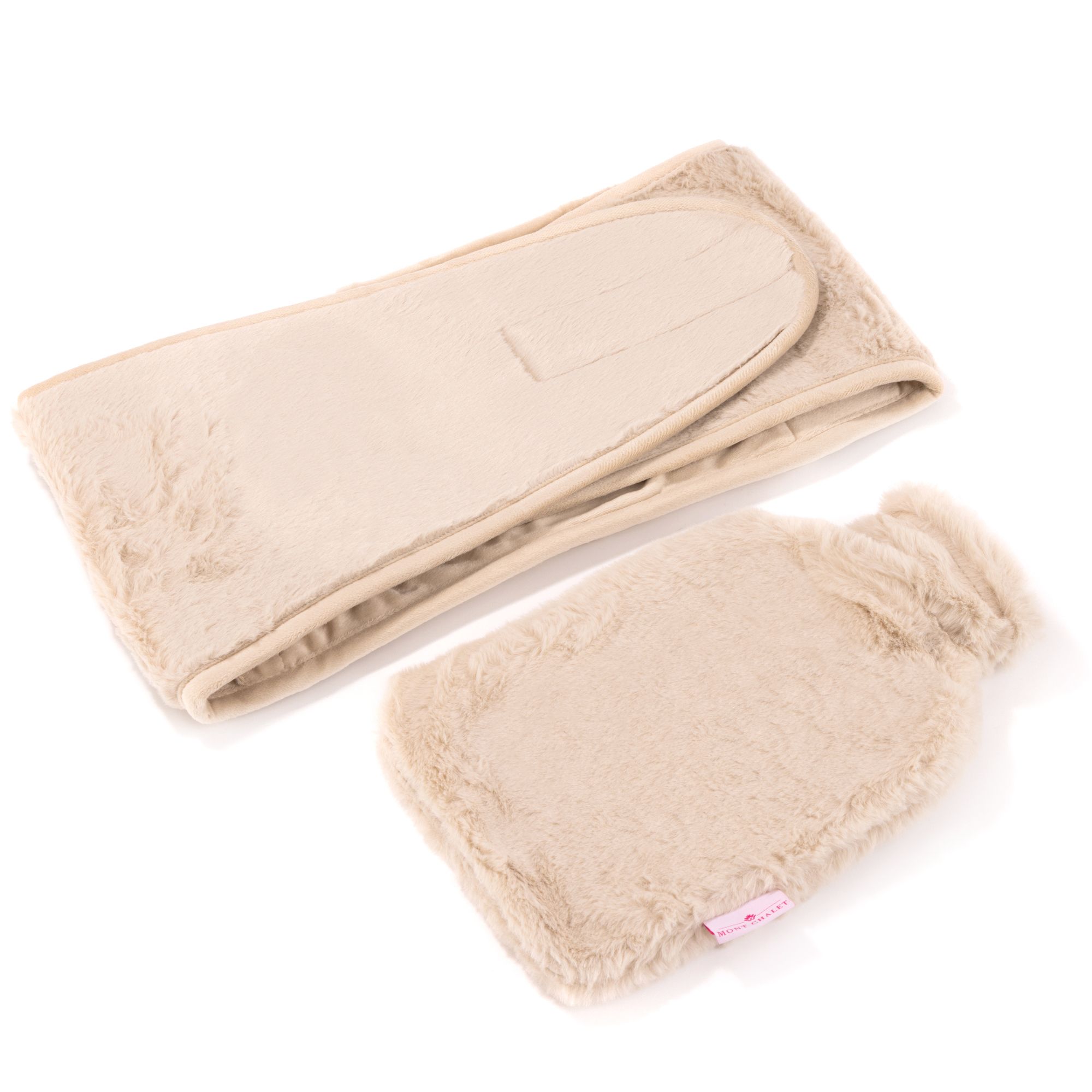 MONT CHALET Wärmflaschengürtel stufenlos justierbar Mikrofaser-Fellimitat Länge 130cm, 1L