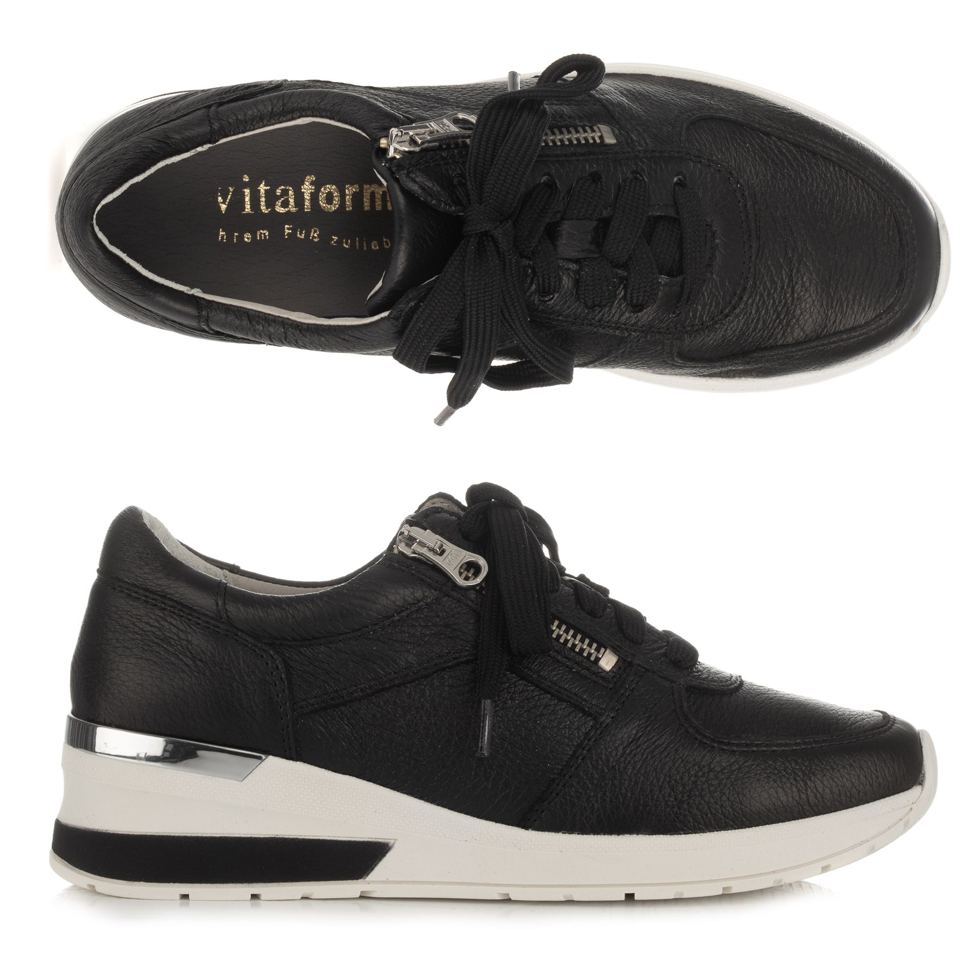 B-Ware VITAFORM Damen-Sneaker Hirschleder Reißverschluss