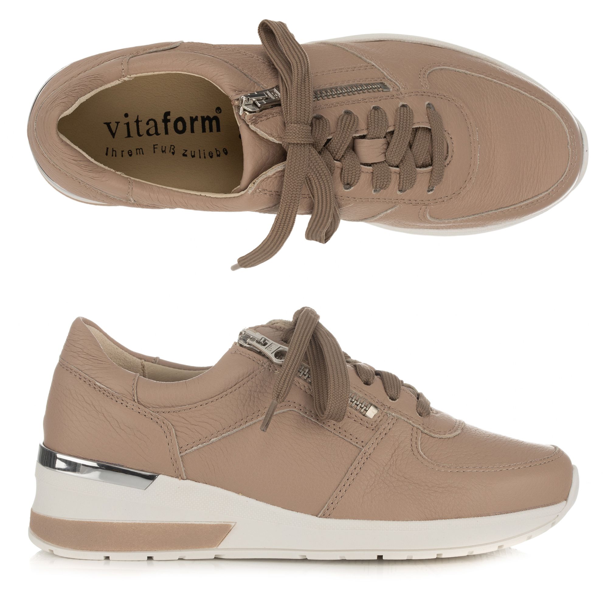 B-Ware VITAFORM Damen-Sneaker Hirschleder Reißverschluss