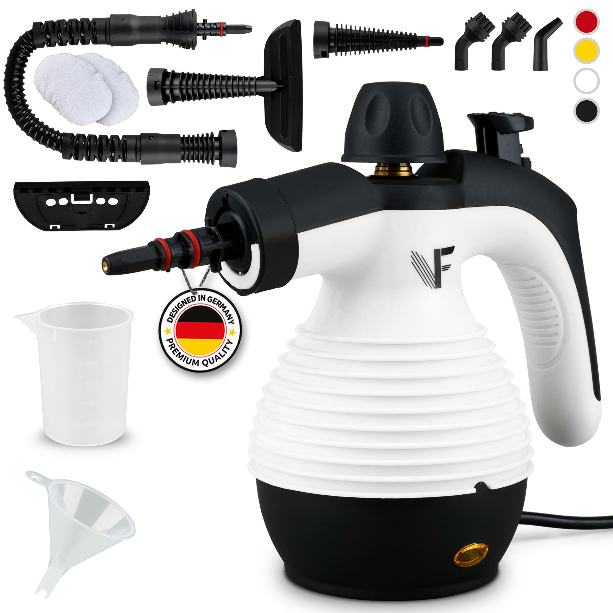 NEIGHBOUR'S FRIEND Handdampfreiniger mit 350ml Tank & 4m Kabel inkl. Zubehör