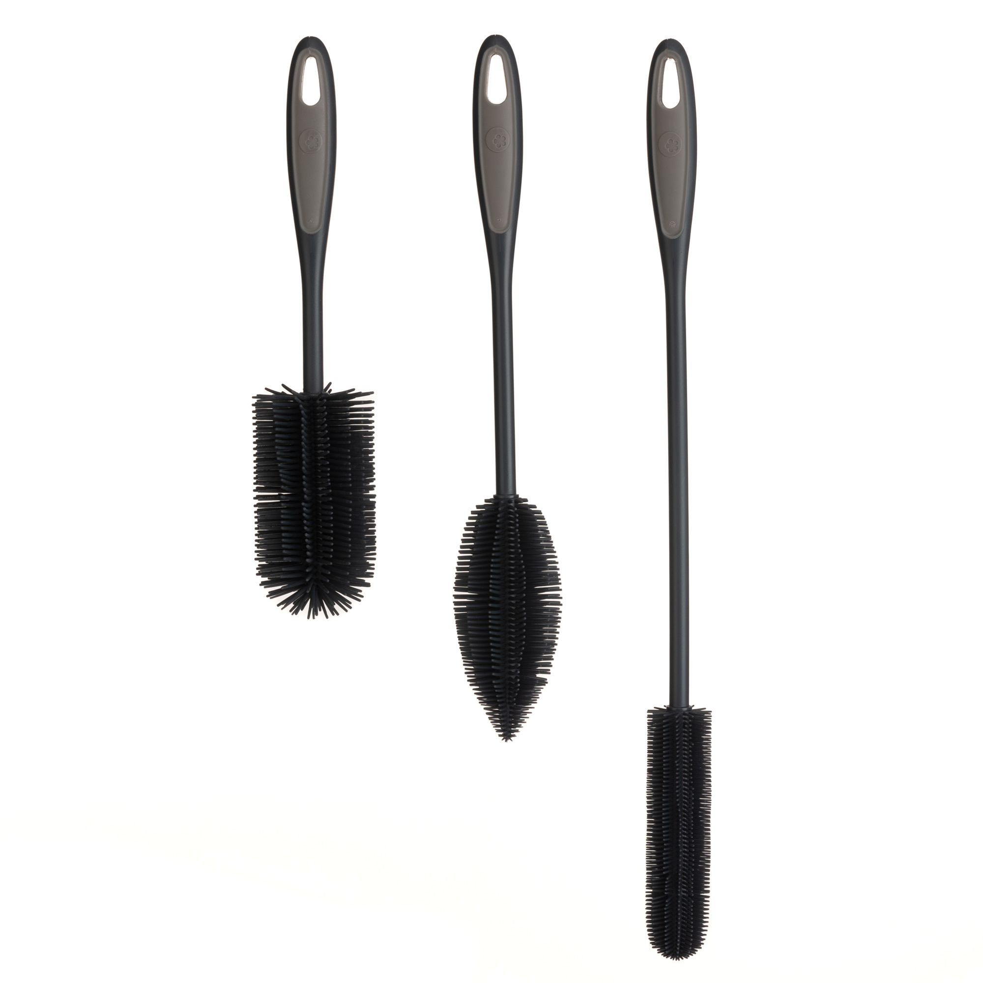 KOCHBLUME® Flaschenbürsten & Spülbürsten-Set Silikon 3tlg.