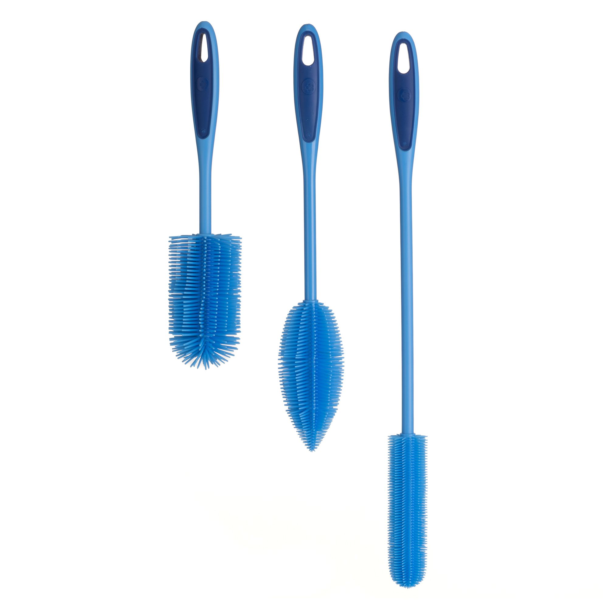 KOCHBLUME® Flaschenbürsten & Spülbürsten-Set Silikon 3tlg.