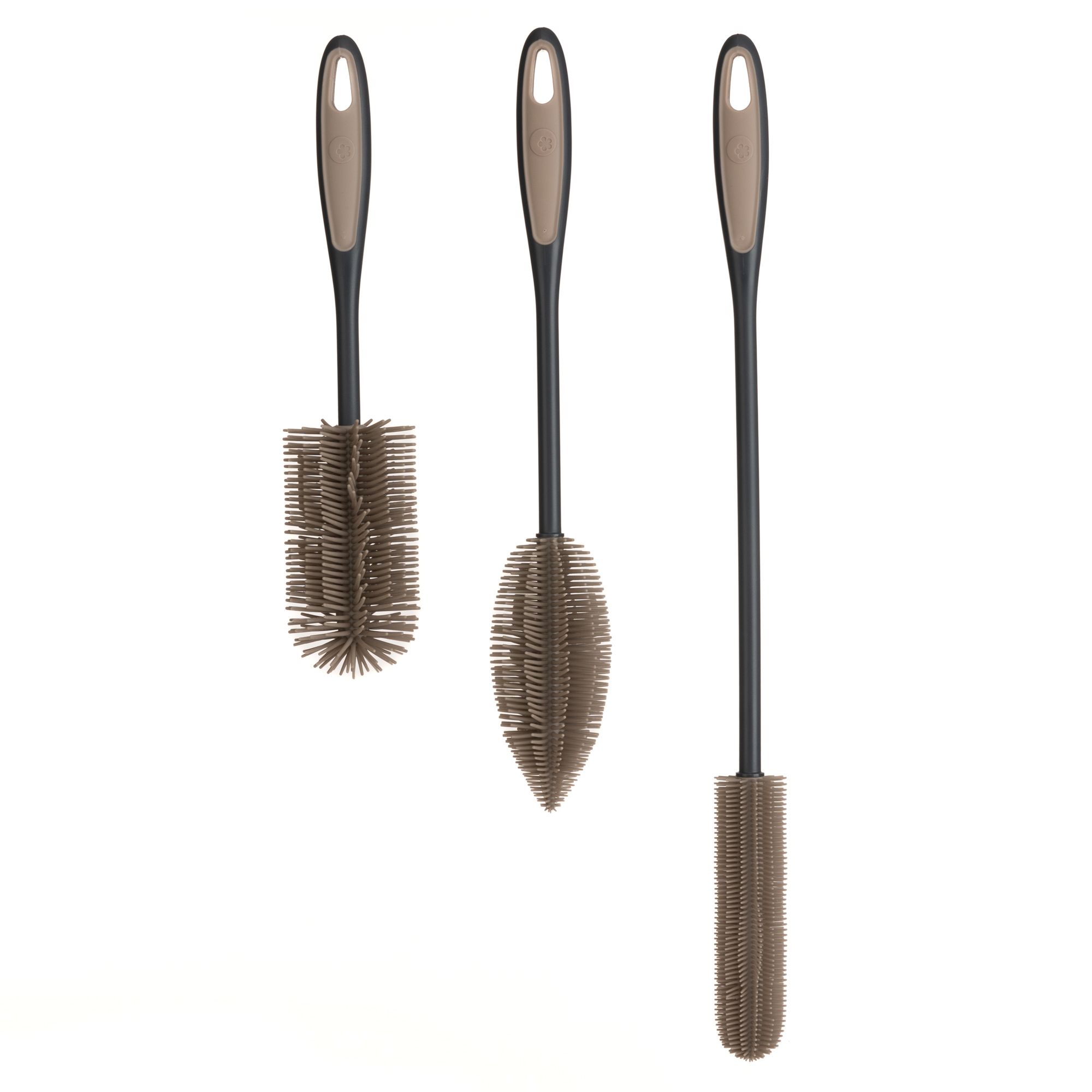 KOCHBLUME® Flaschenbürsten & Spülbürsten-Set Silikon 3tlg.