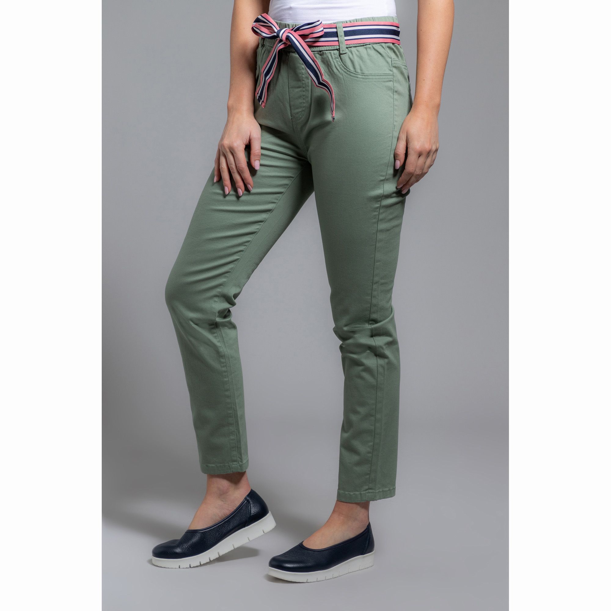 B-Ware DENIM & CO. Hose Delia lange Form Rundumdehnbund