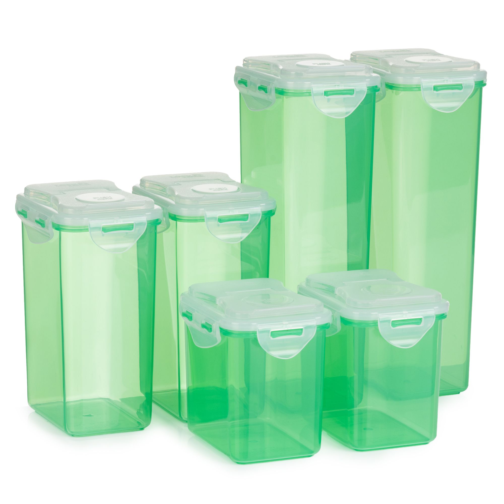 B-Ware LocknLock 6 Vorratsdosen inkl. Klappöffnung 2x850ml, 2x1,3L