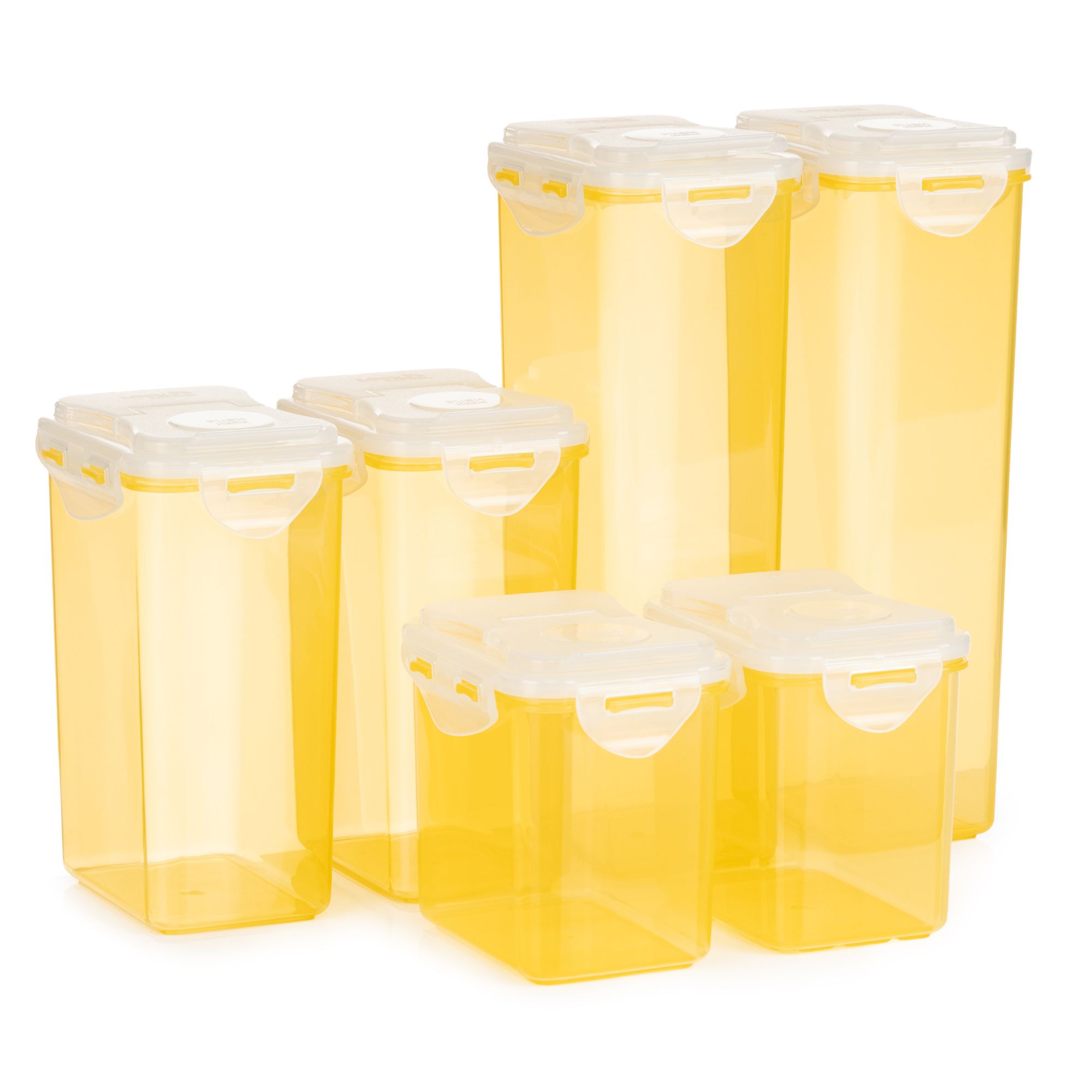 B-Ware LocknLock 6 Vorratsdosen inkl. Klappöffnung 2x850ml, 2x1,3L