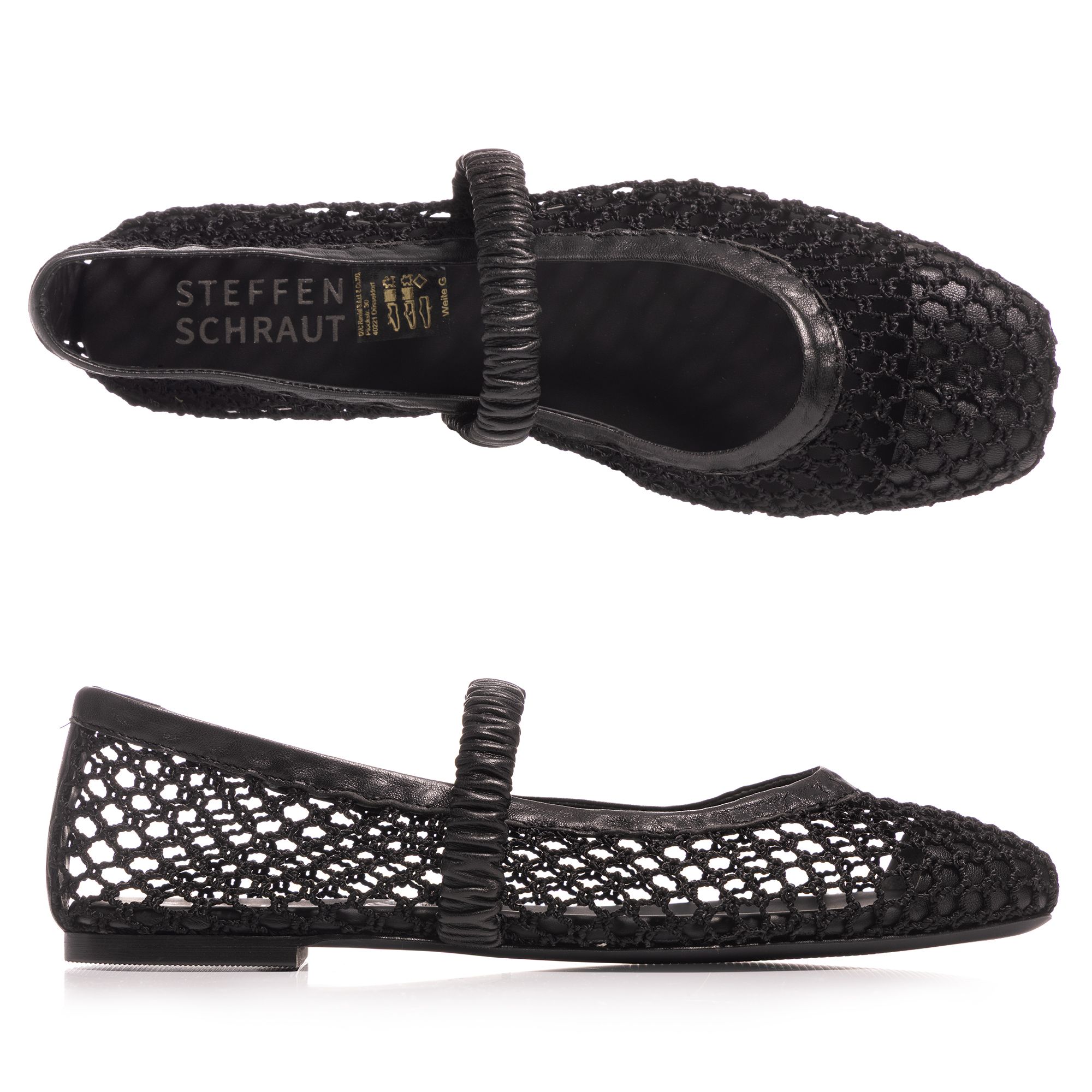 B-Ware STEFFEN SCHRAUT Damen-Ballerina Netz-Optik Materialmix