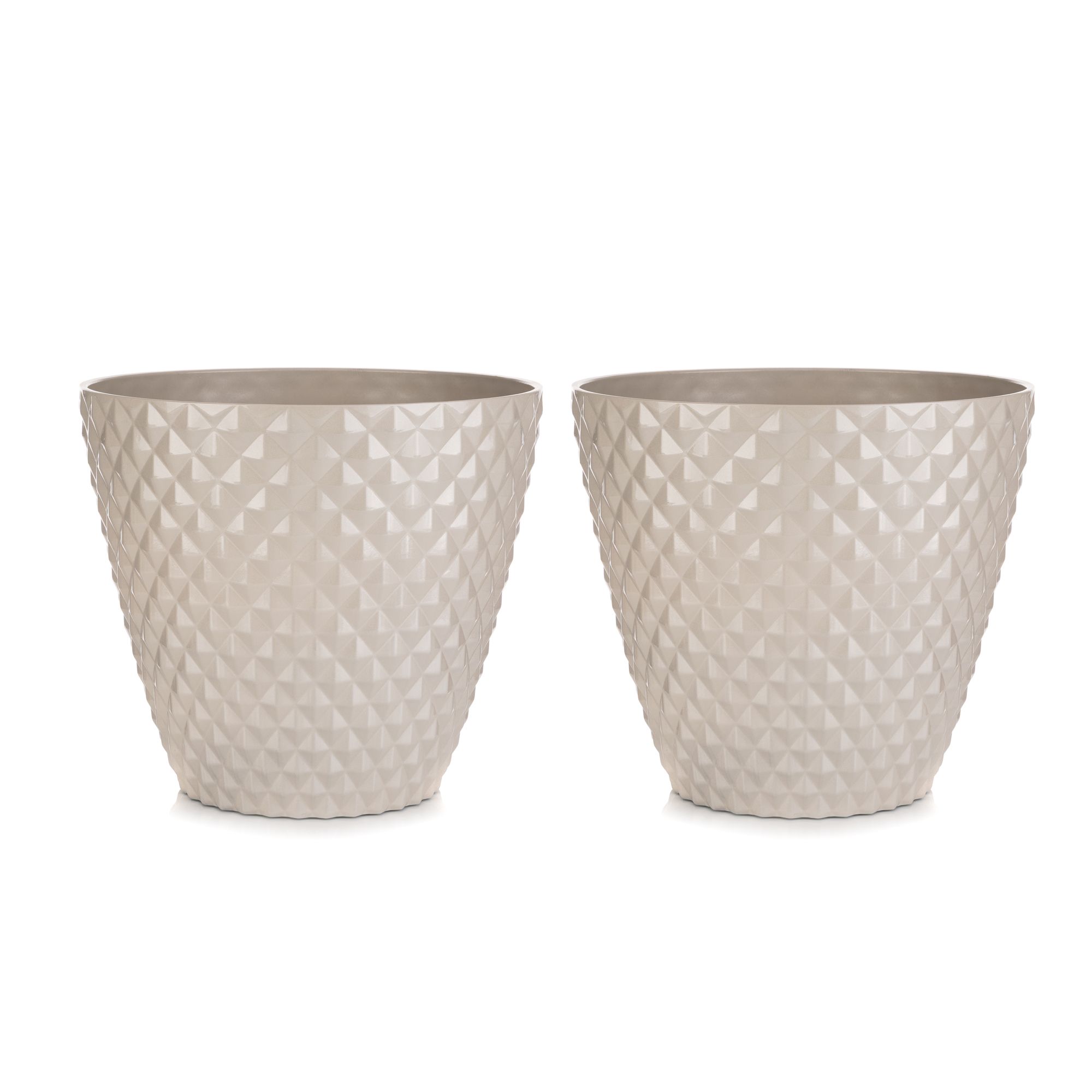 B-Ware ABELLA Garden Pflanzkübel Perlmutt-Optik Kunststoff