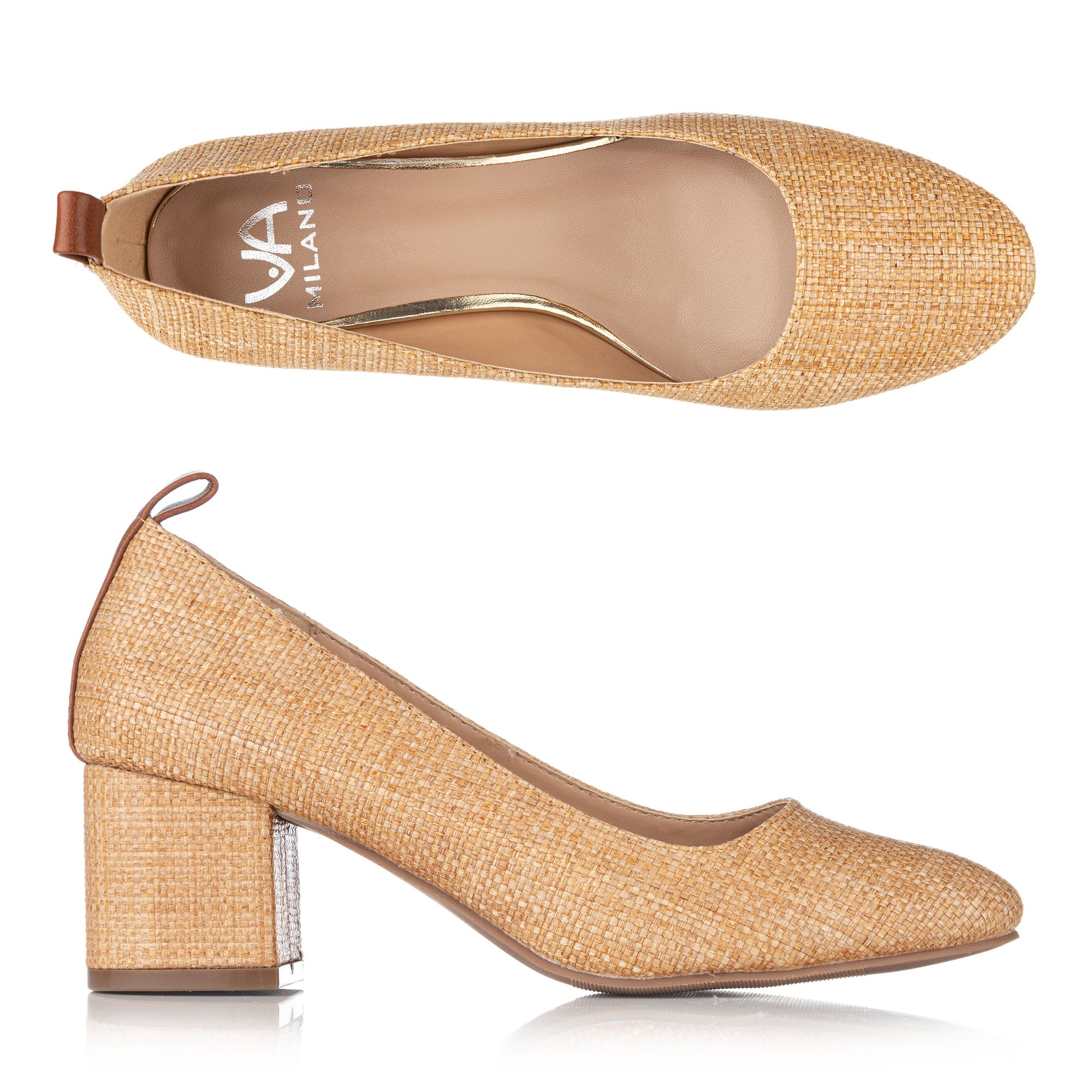 B-Ware VIA MILANO Pump Raffia Memoryschaum