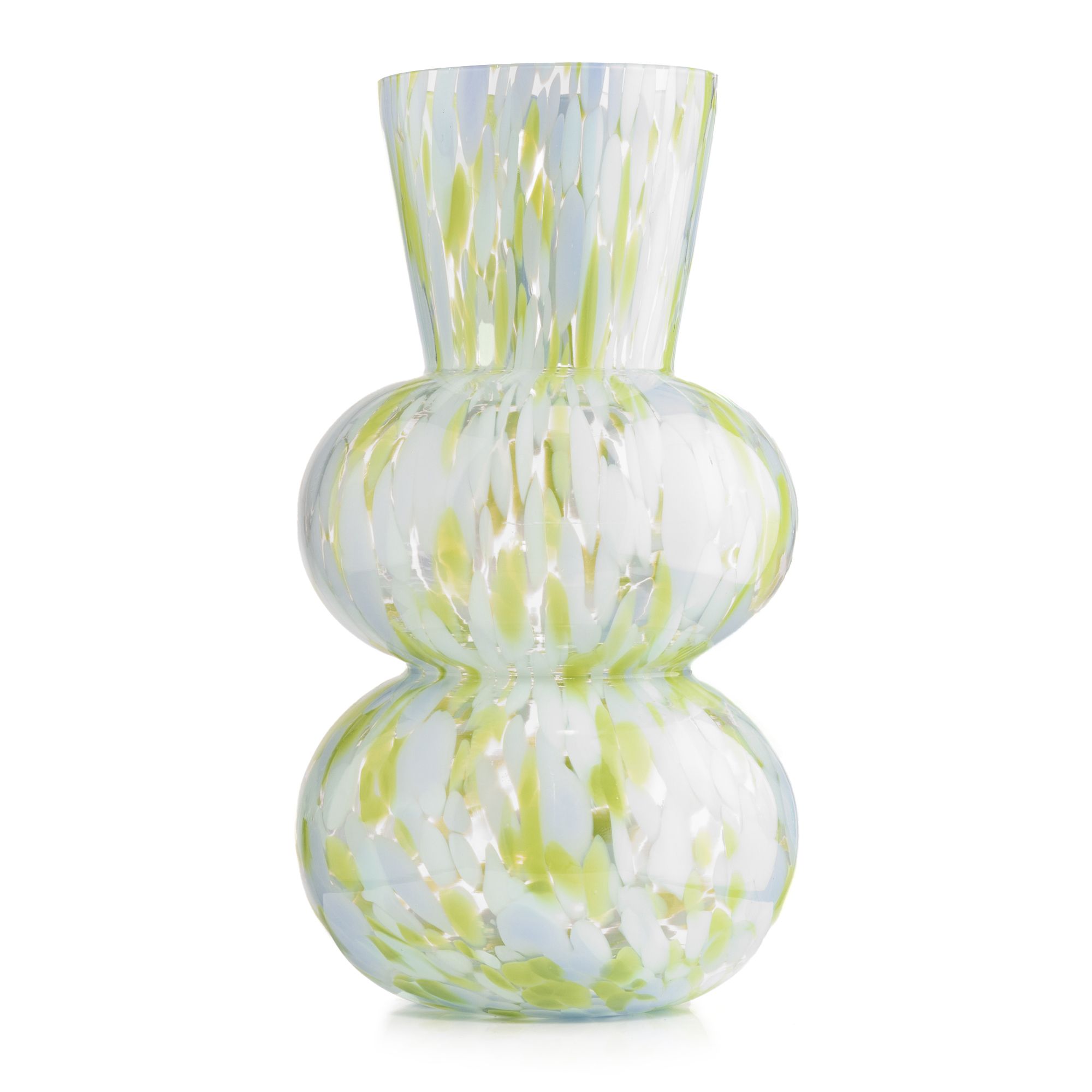 B-Ware ABELLA Flora Glasvase Leo-Design Höhe 25cm, Ø 14cm