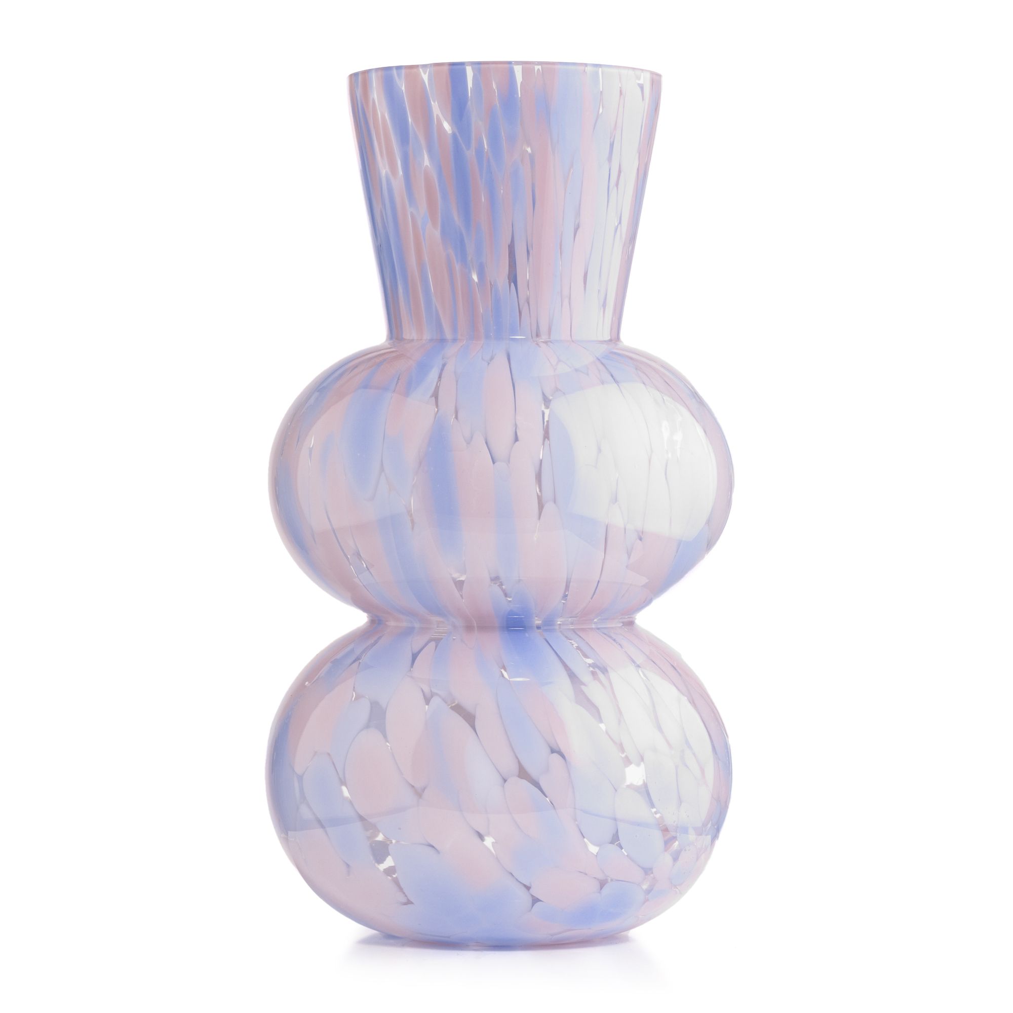 B-Ware ABELLA Flora Glasvase Leo-Design Höhe 25cm, Ø 14cm