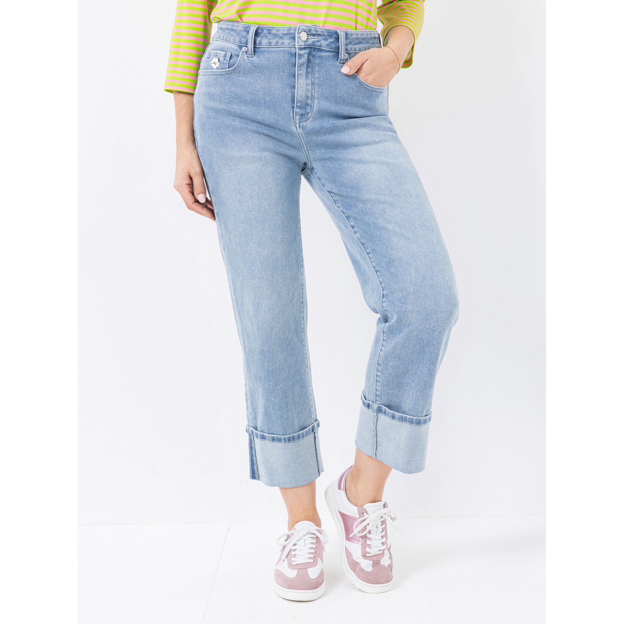 B-Ware KILIAN KERNER SENSES Jeans, 7/8 Länge 5-Pocket-Style hoher Umschlag