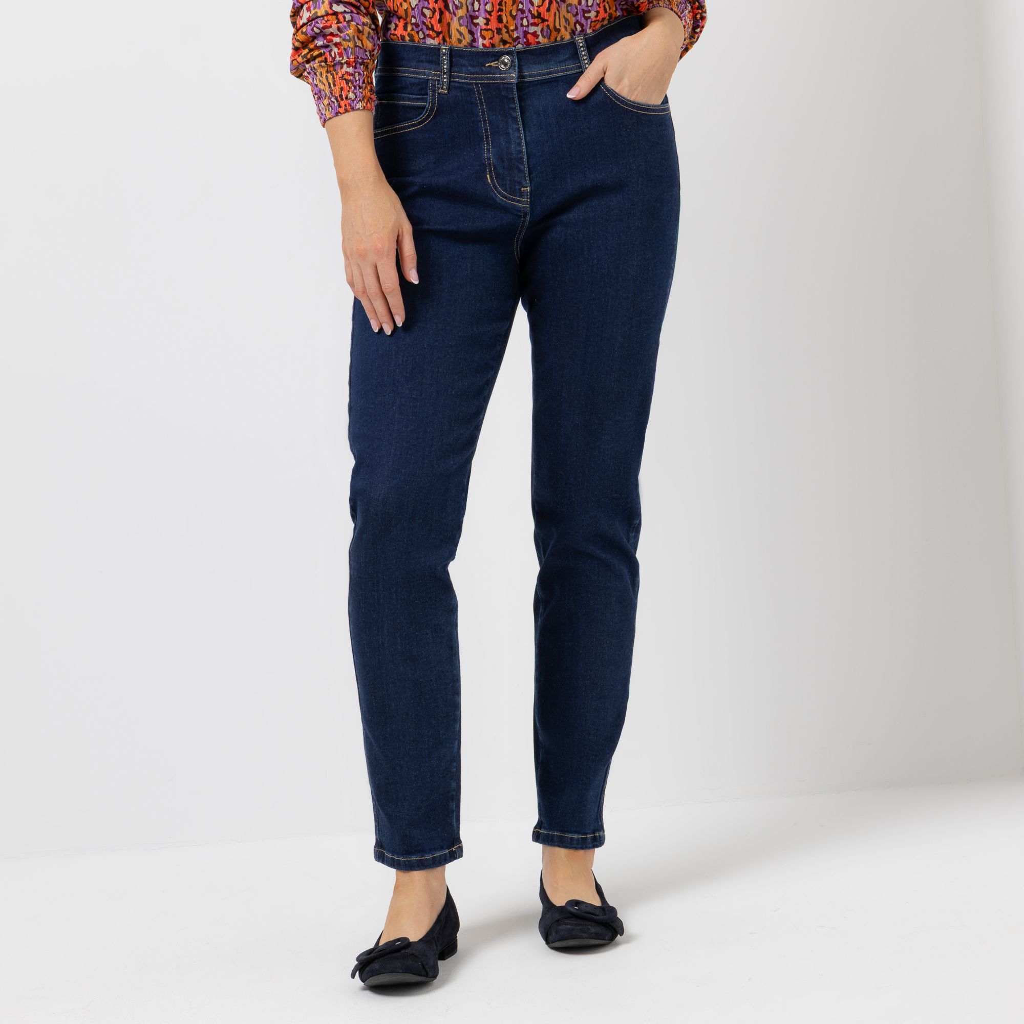 B-Ware AMINATI® Jeans, knöchellang 5-Pocket-Style Strassverzierung