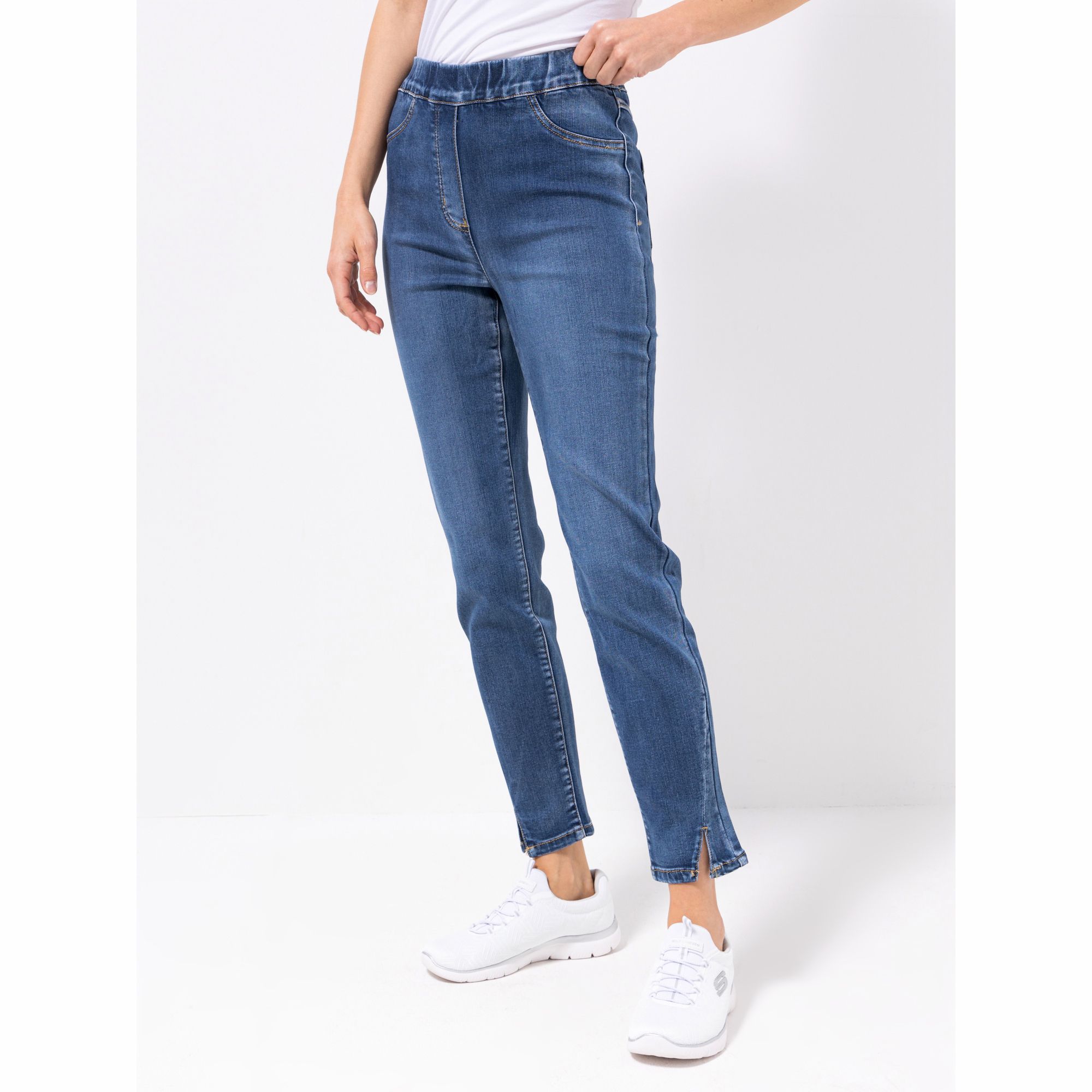 B-Ware EVA LUTZ Jeggings, knöchellang angedeutete Taschen Rundumdehnbund