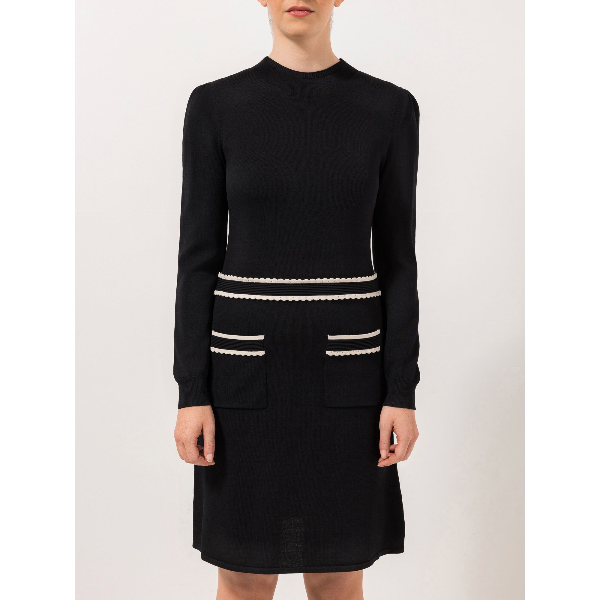 B-Ware STEFFEN SCHRAUT Strickkleid Seattle aufgesetzte Taschen Zierbordüre in Taille