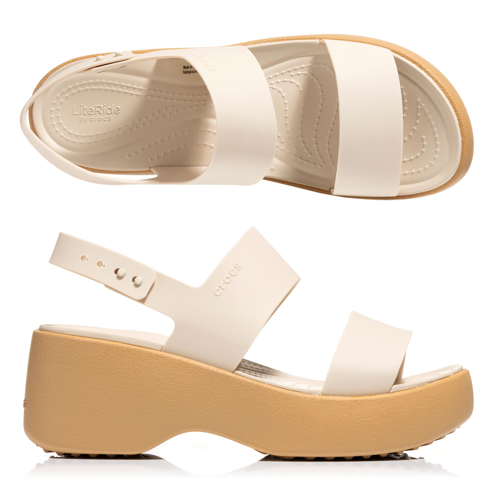 B-Ware CROCS™ Damen-Sandale Brooklyn Sky Plateauabsatz