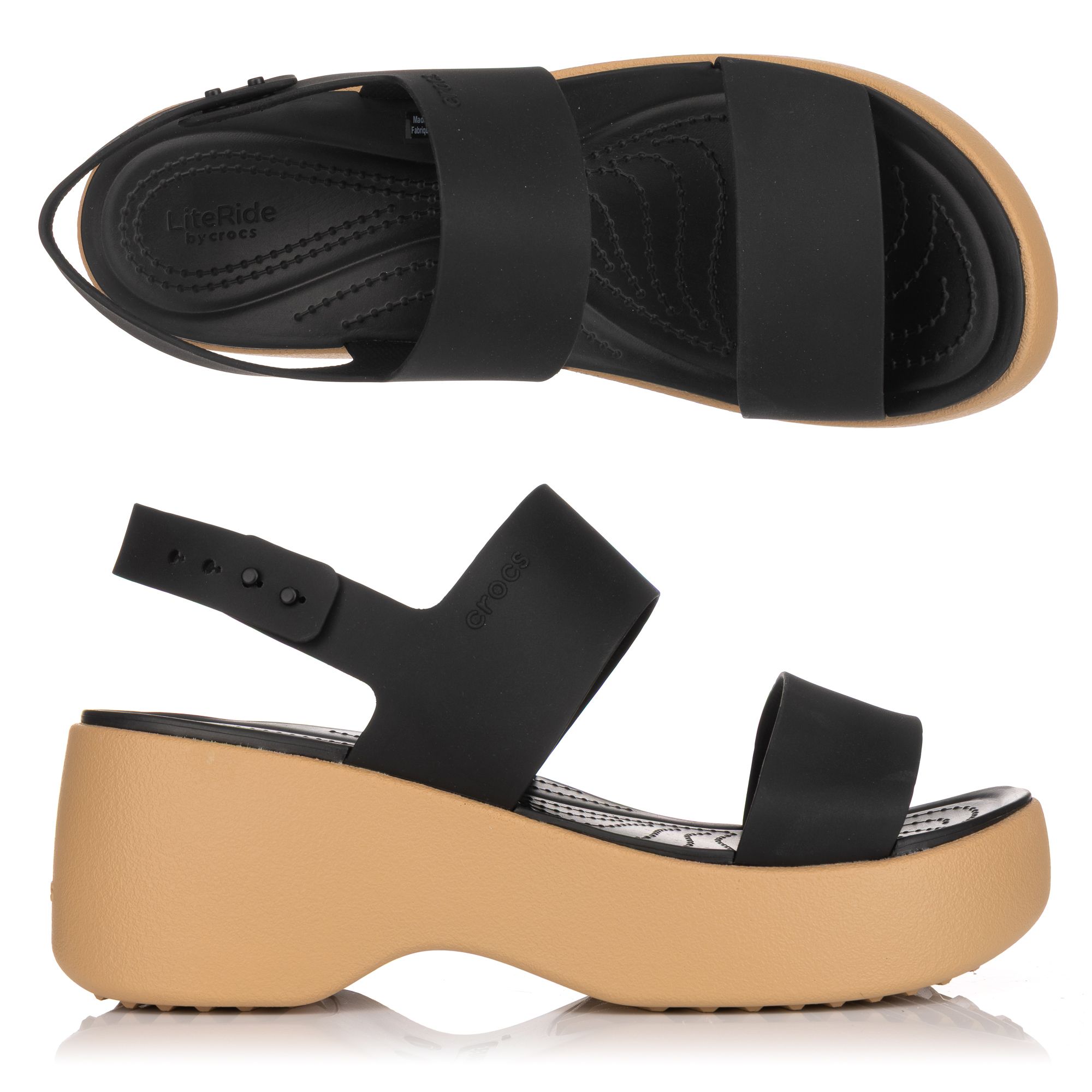 B-Ware CROCS™ Damen-Sandale Brooklyn Sky Plateauabsatz