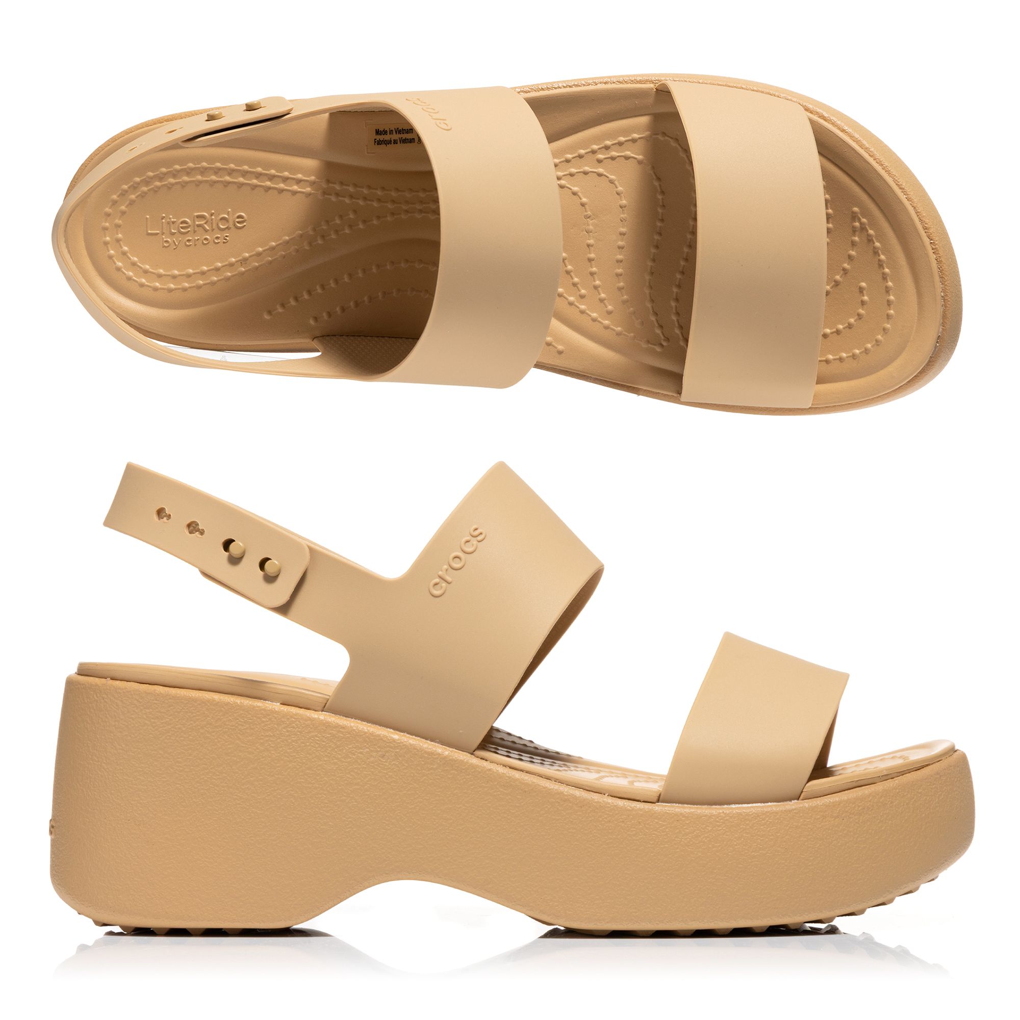 B-Ware CROCS™ Damen-Sandale Brooklyn Sky Plateauabsatz
