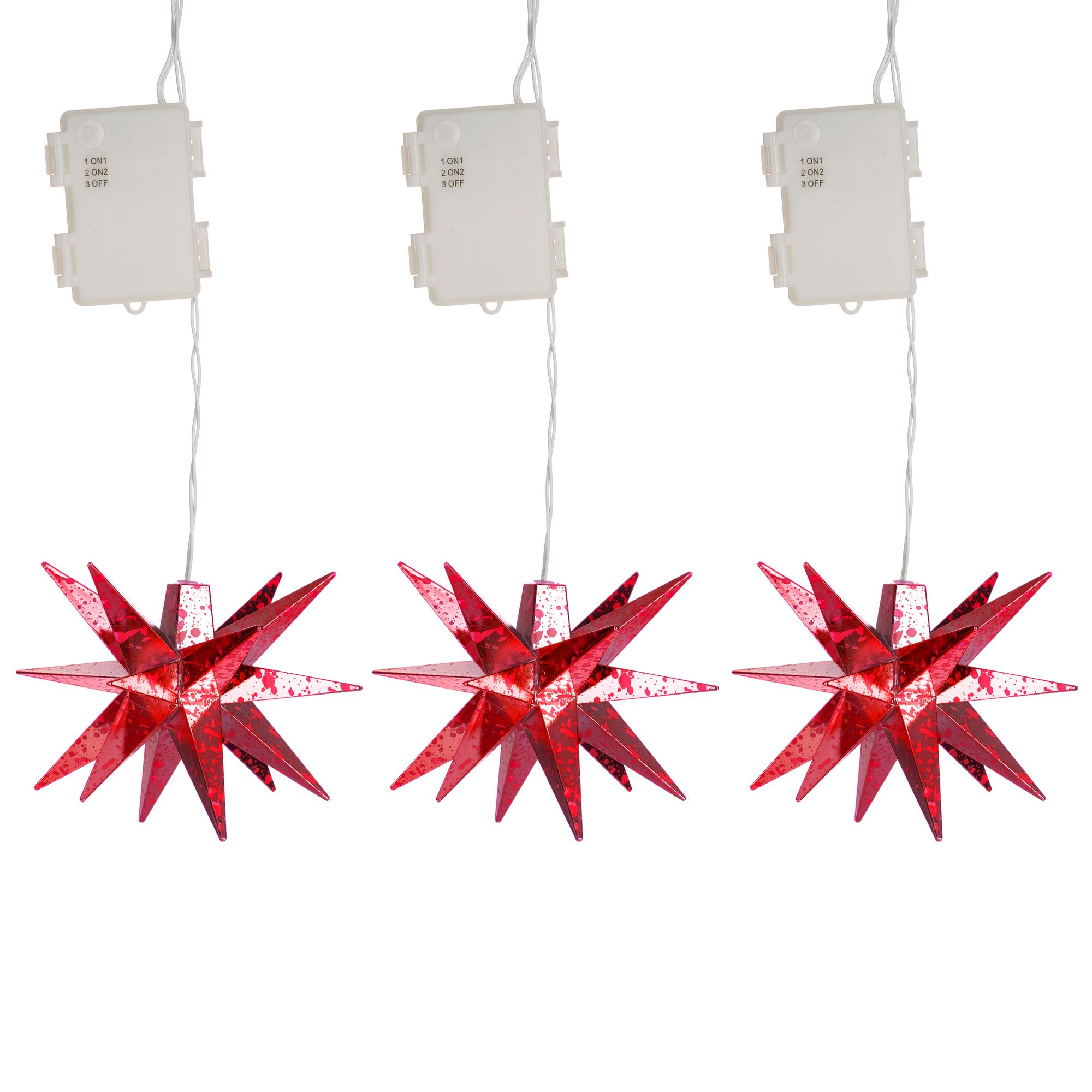 B-Ware LUMIDA Xmas 3 LED-Dekosterne warmweiß/Farbwechsel outdoorgeeignet