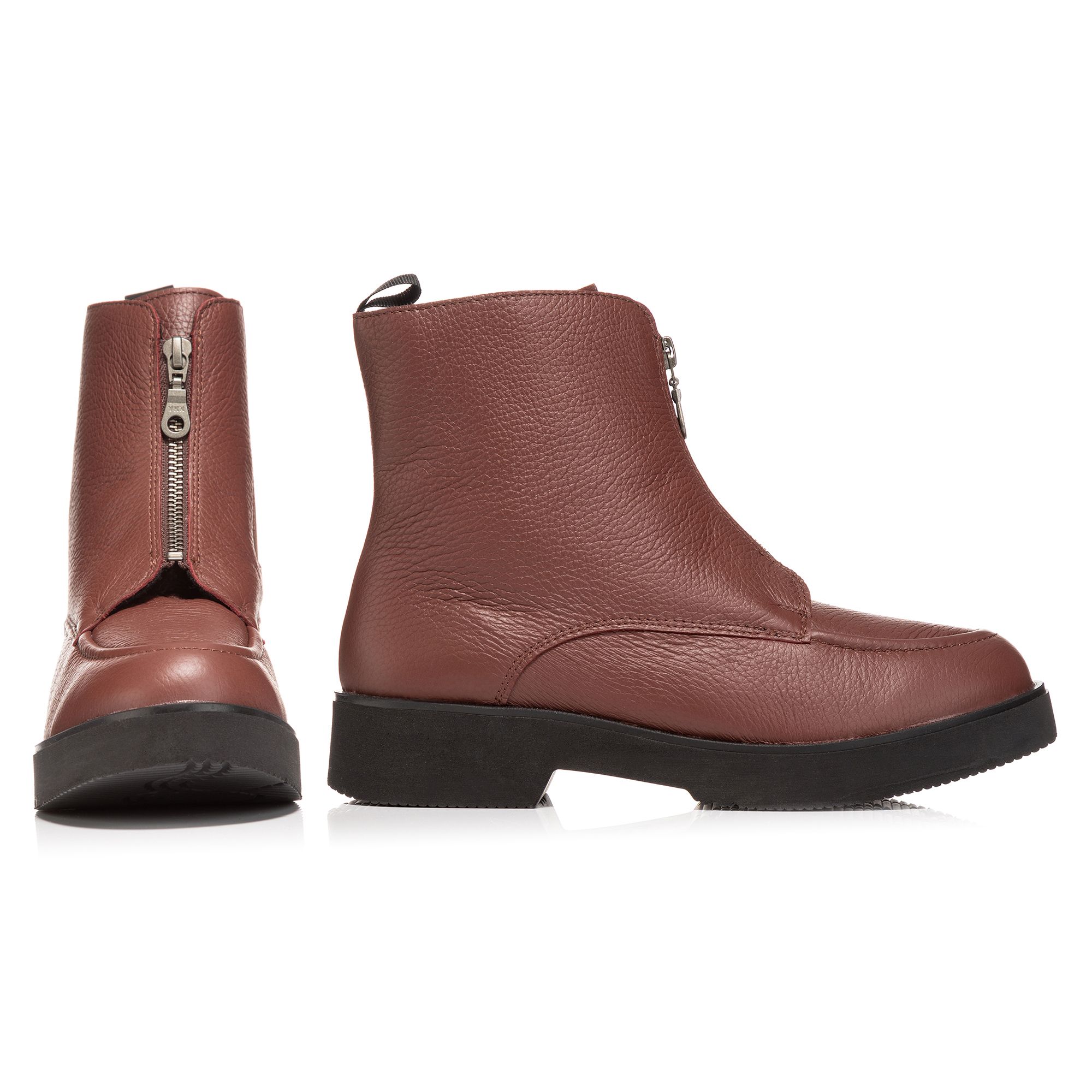 B-Ware VITAFORM Damen-Stiefelette Hirschleder Reißverschluss mittig